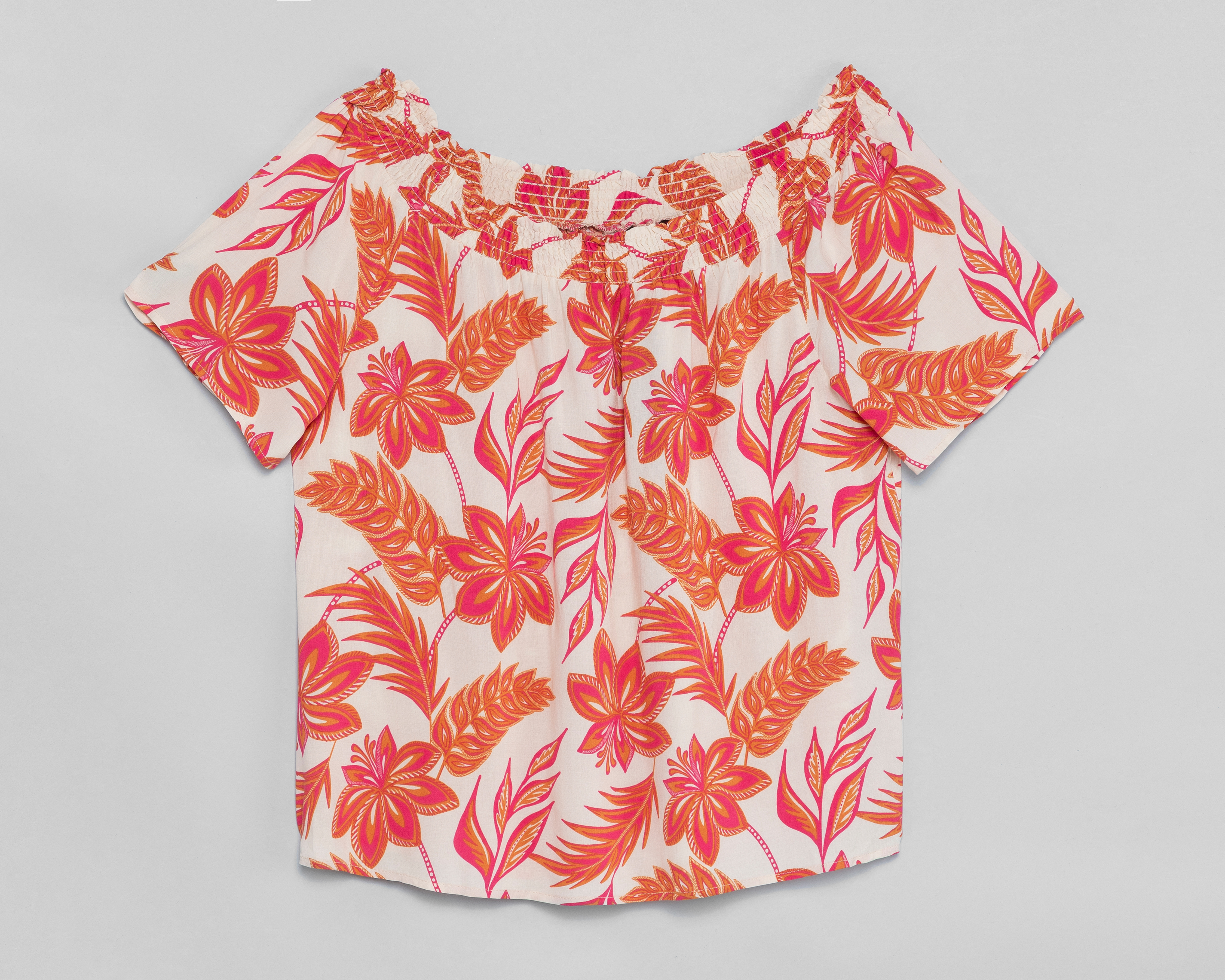 Foto 2 pulgar | Foto 1 | Blusa Sahara Manga Corta ara Mujer