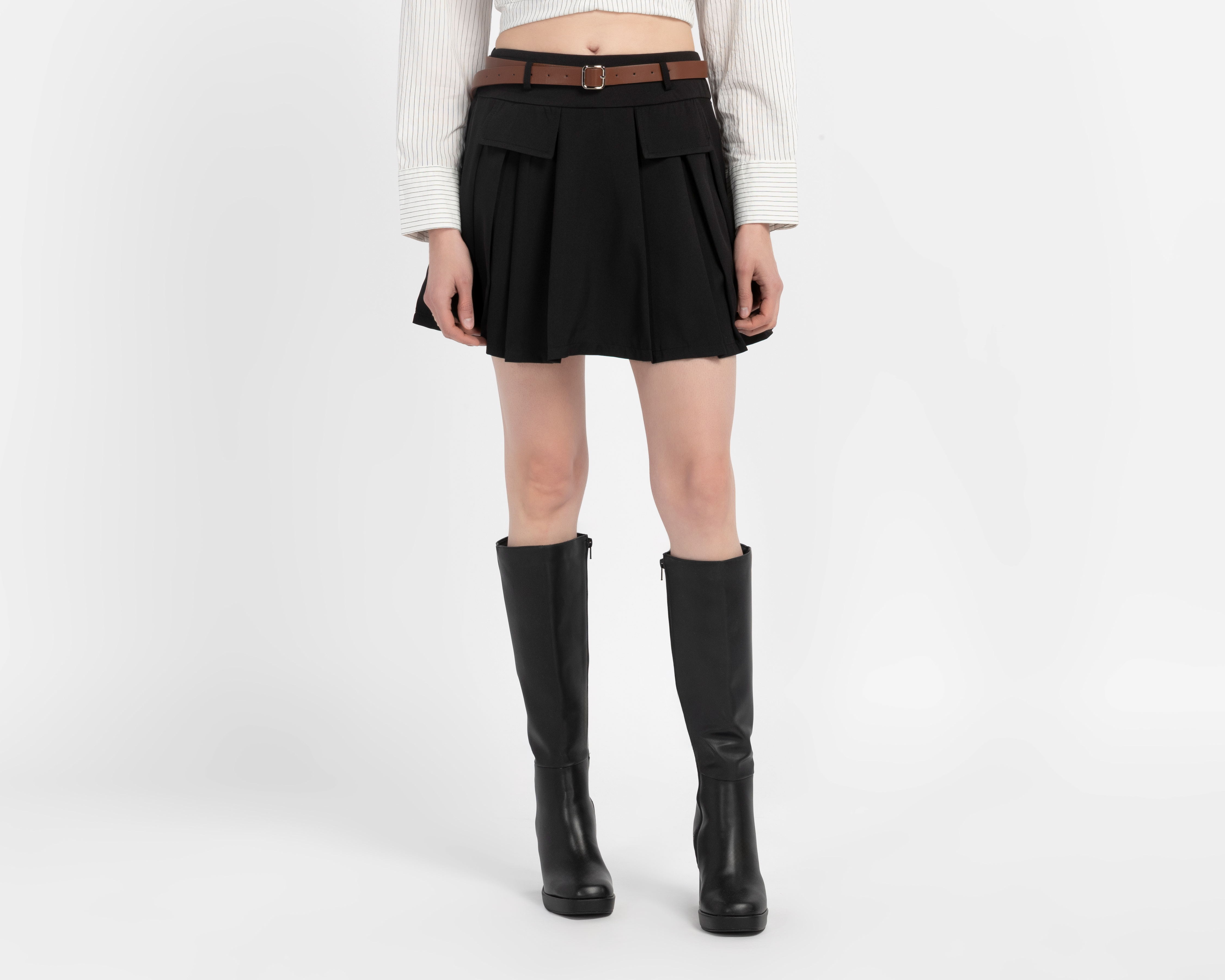 Foto 1 | Foto 1 | Falda Mini Jennifer Lopez con Cinturón para Mujer