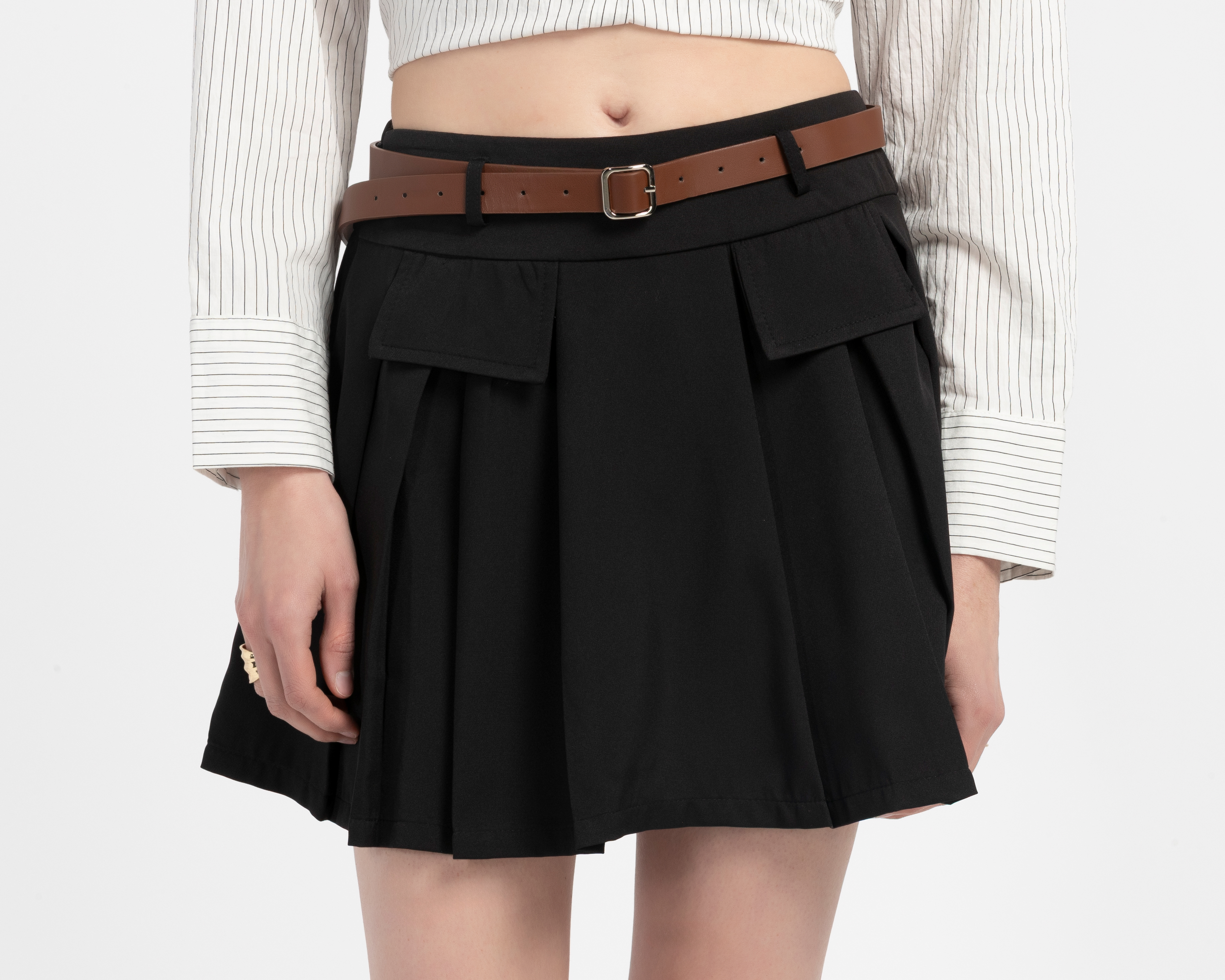 Foto 5 pulgar | Foto 4 | Falda Mini Jennifer Lopez con Cinturón para Mujer
