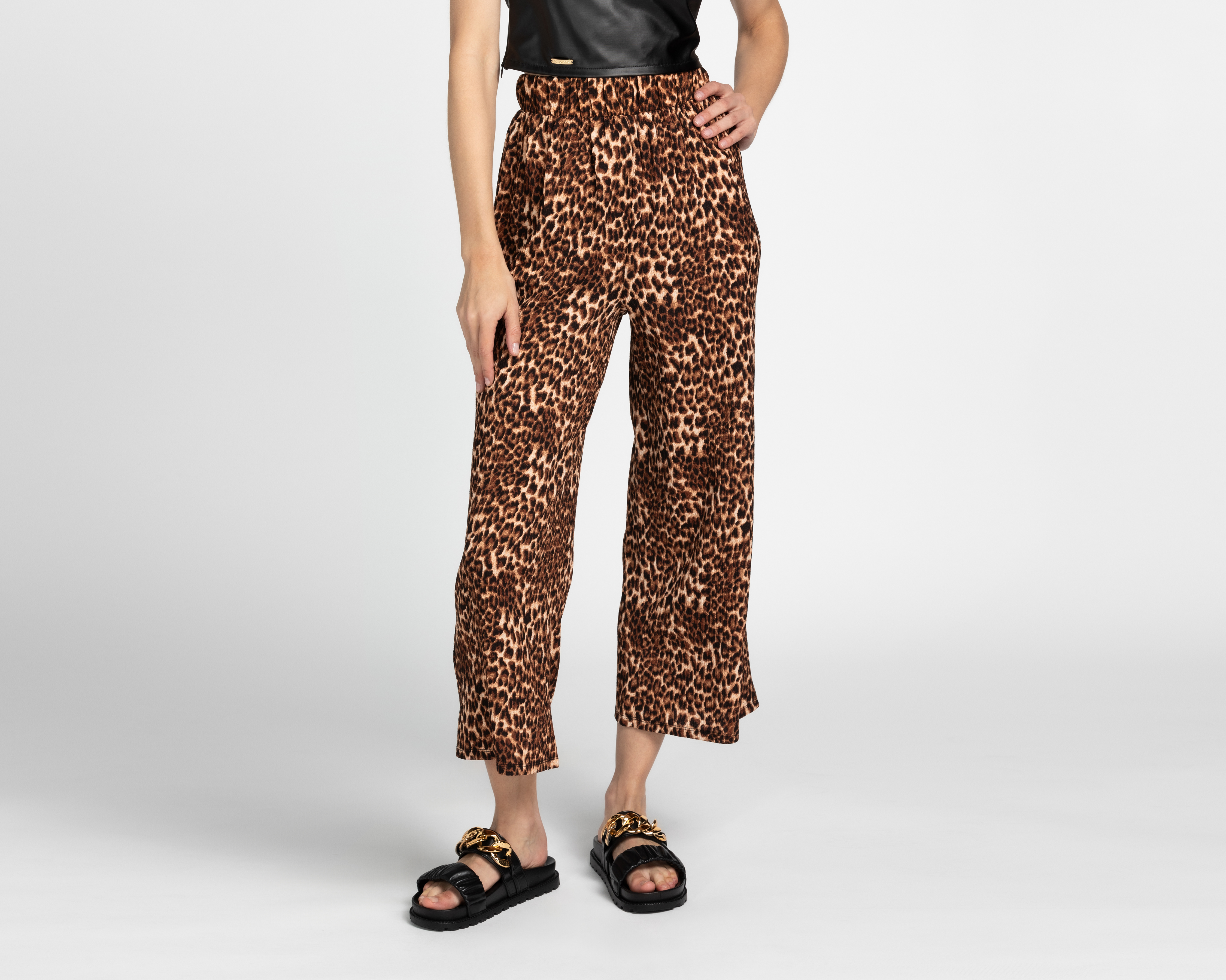 Foto 2 pulgar | Foto 1 | Pantalón Ancho Sahara Animal Print