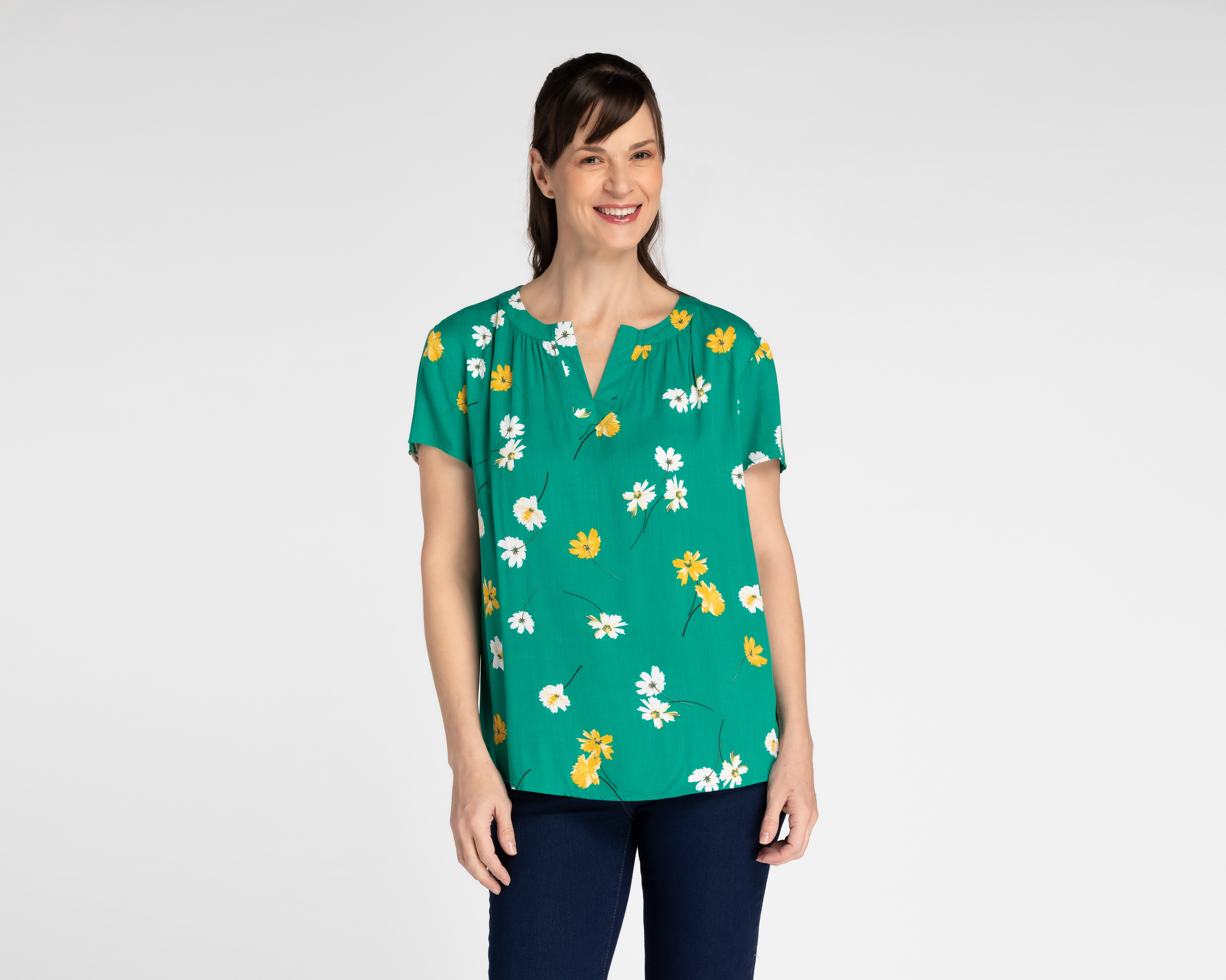 Foto 2 pulgar | Foto 1 | Blusa Lady Sun Manga Corta Estampado Floral