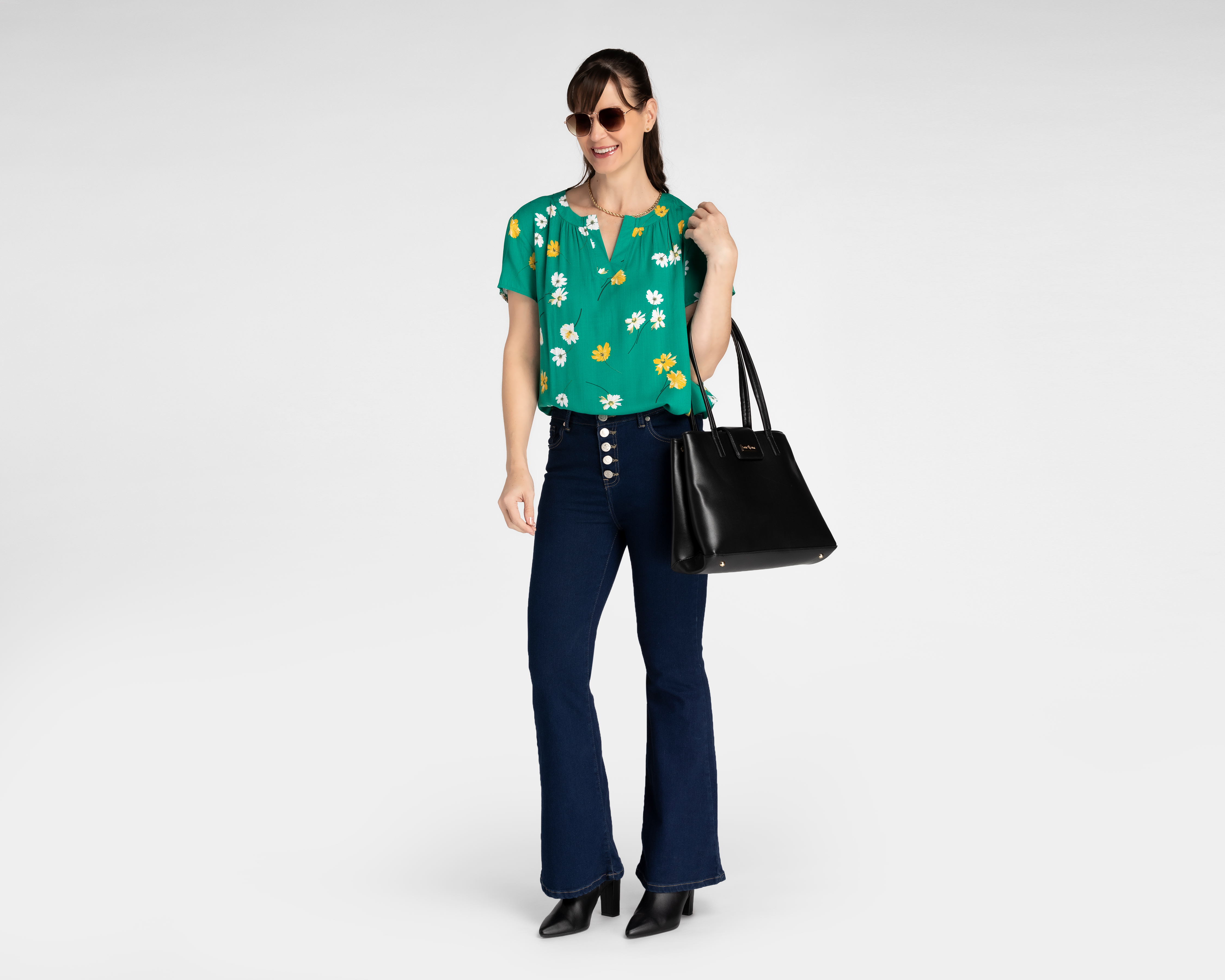 Foto 3 pulgar | Foto 2 | Blusa Lady Sun Manga Corta Estampado Floral