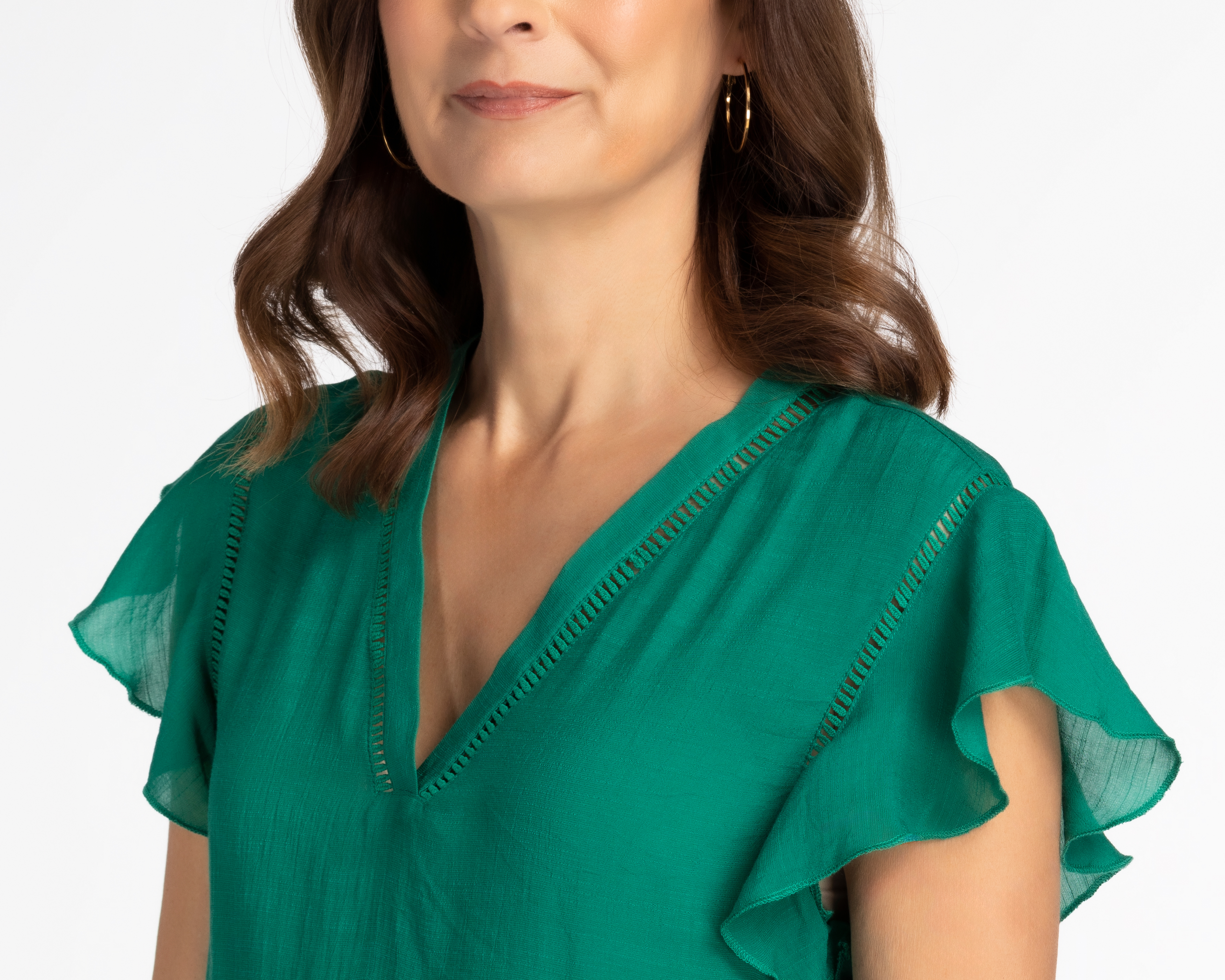 Foto 5 pulgar | Foto 4 | Blusa Sahara Manga Corta con Olán