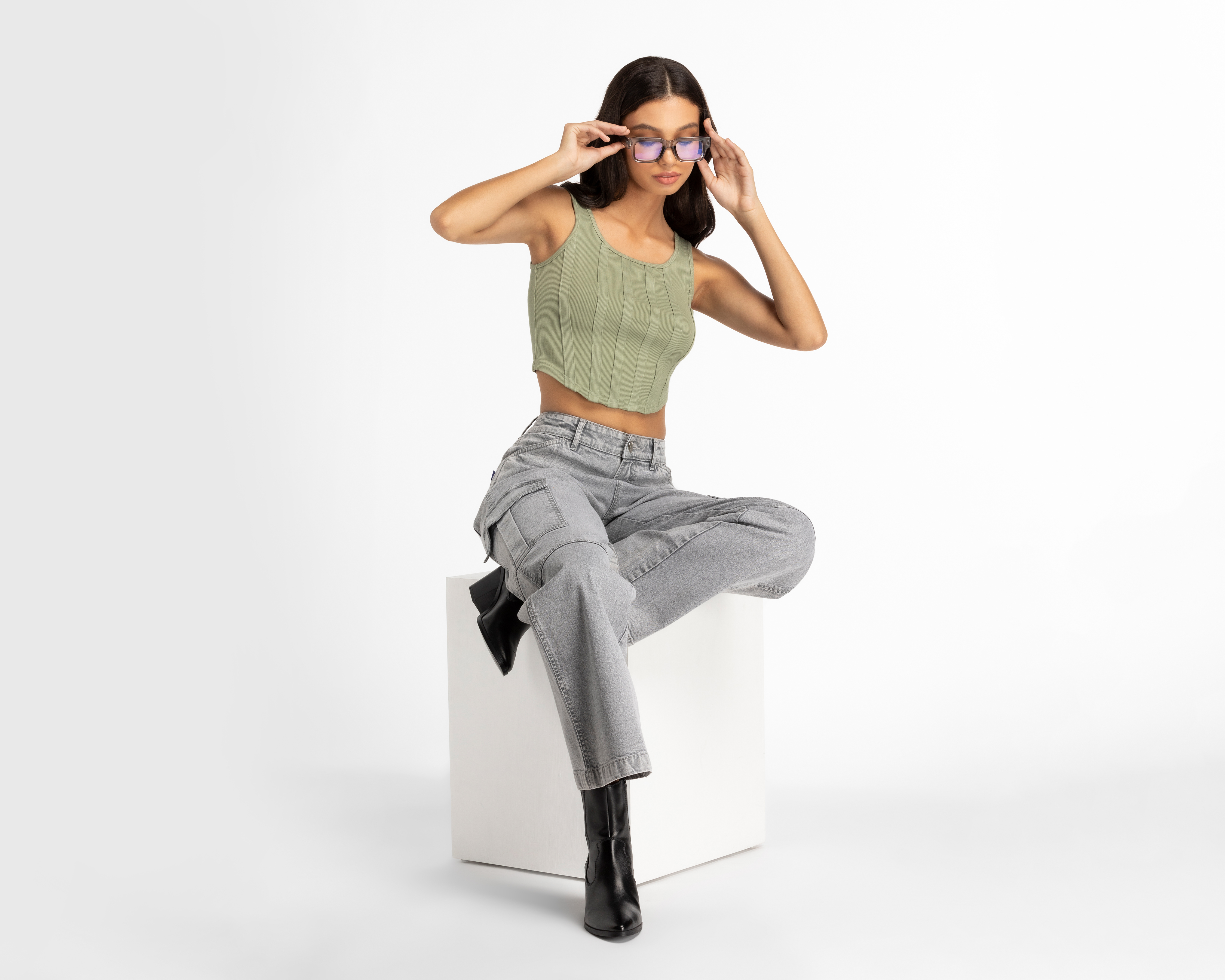 Foto 2 | Foto 2 | Crop Top Refill Tirantes Anchos Acanalado