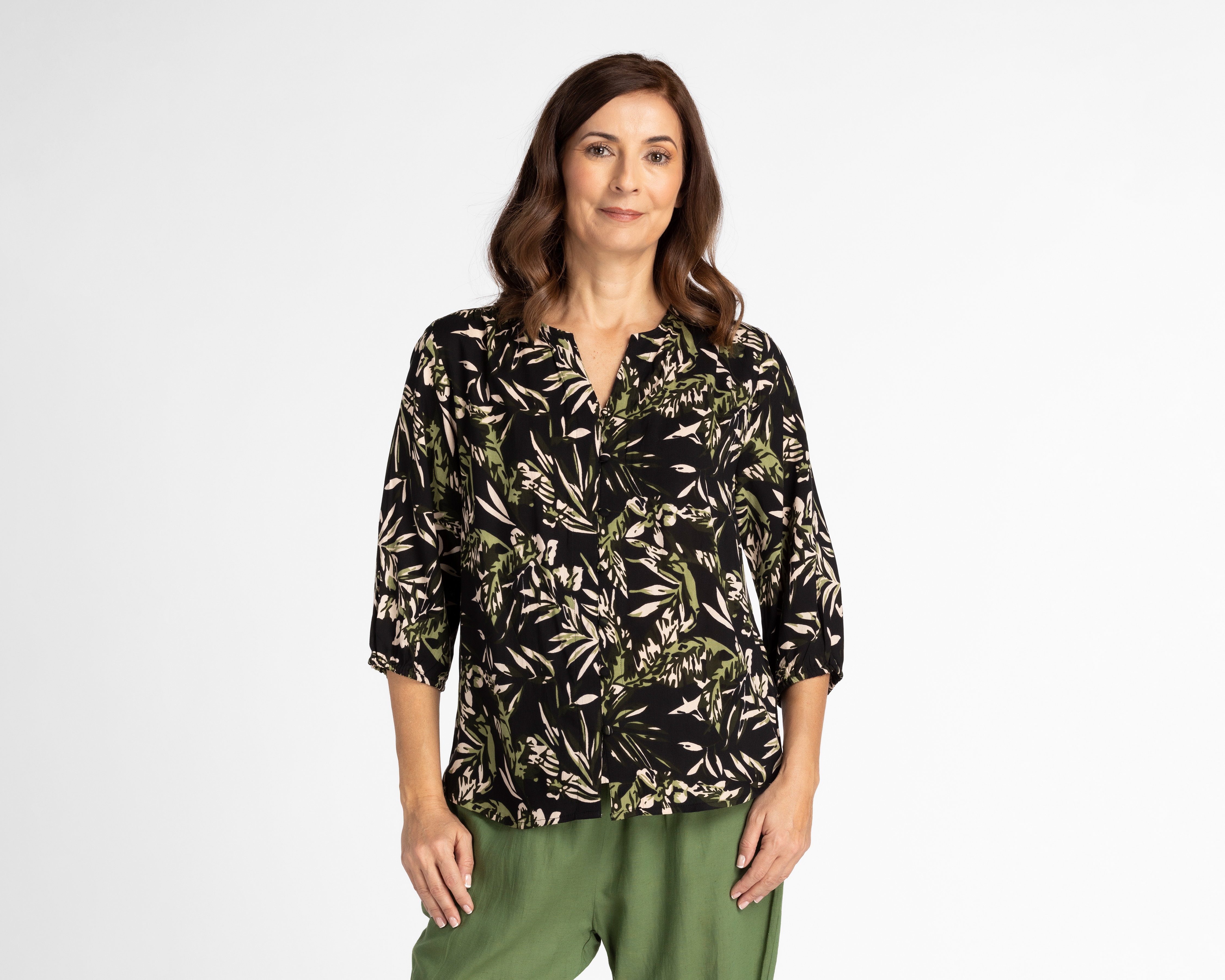 Blusa Sahara Estampada con Botones