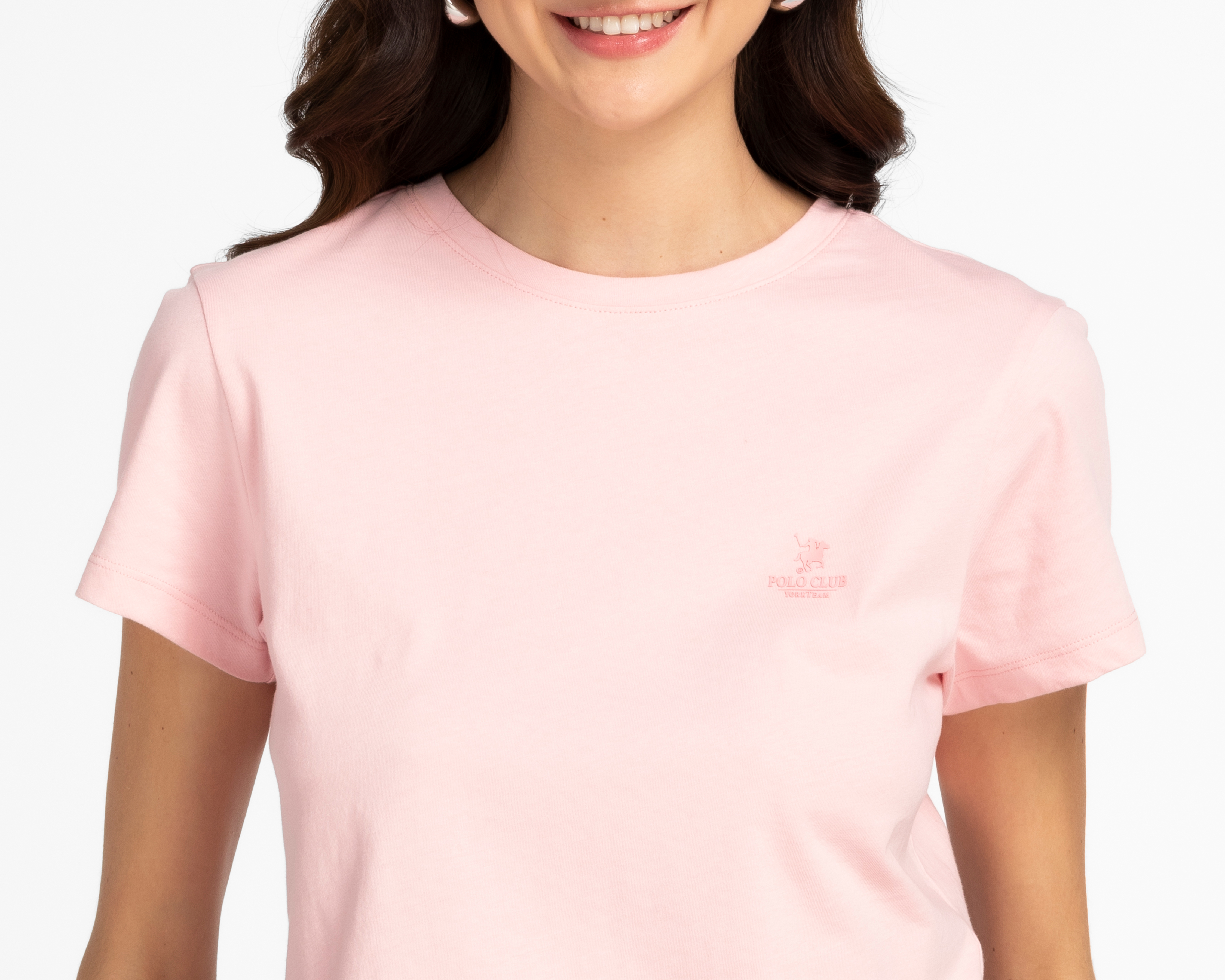 Foto 2 pulgar | Foto 1 | Playera York Team Polo Club Manga Corta con Cuello Redondo