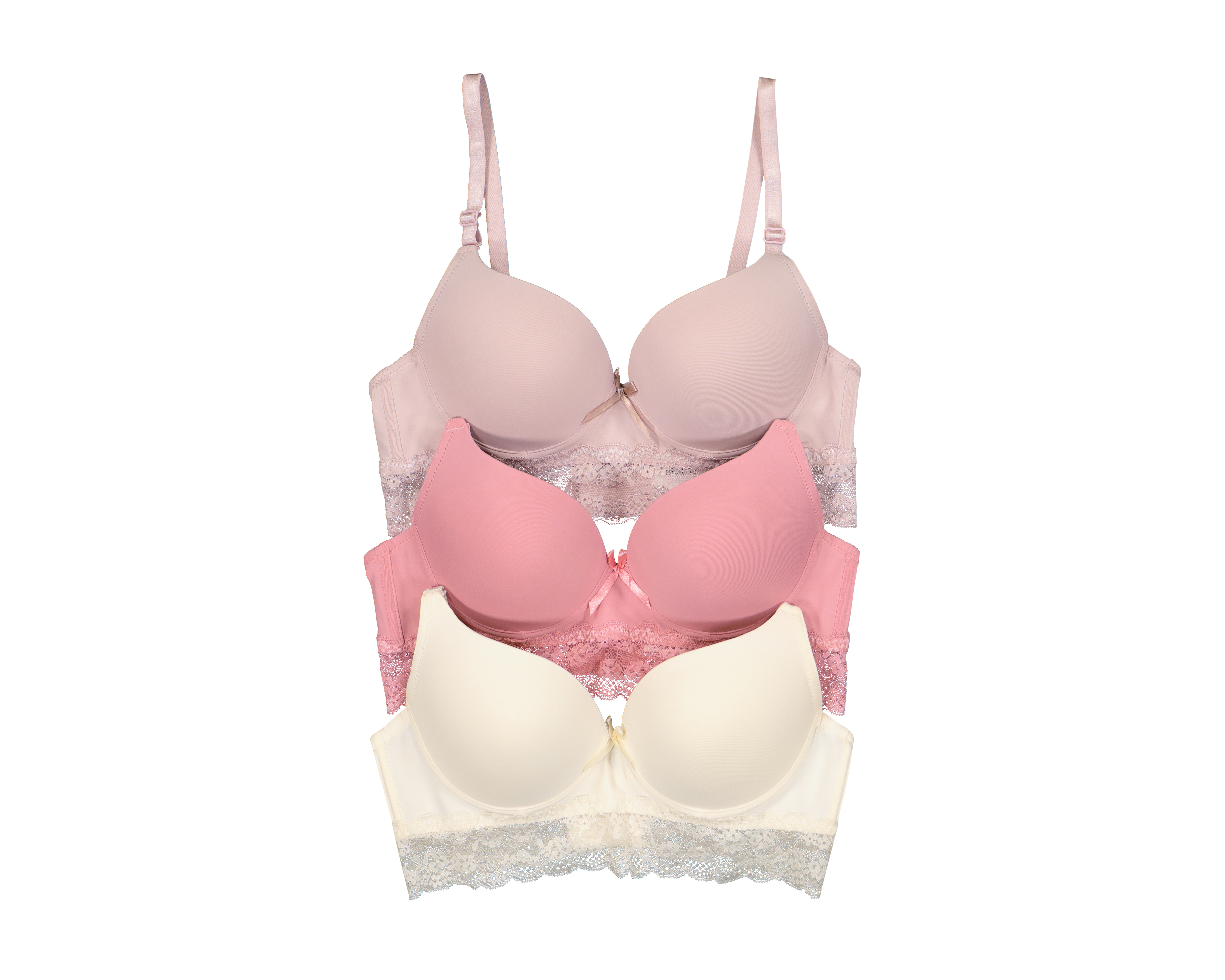 Foto 1 | Foto 1 | Brasier con Encaje Beauty Secret copa Completa para Mujer 3 Pack