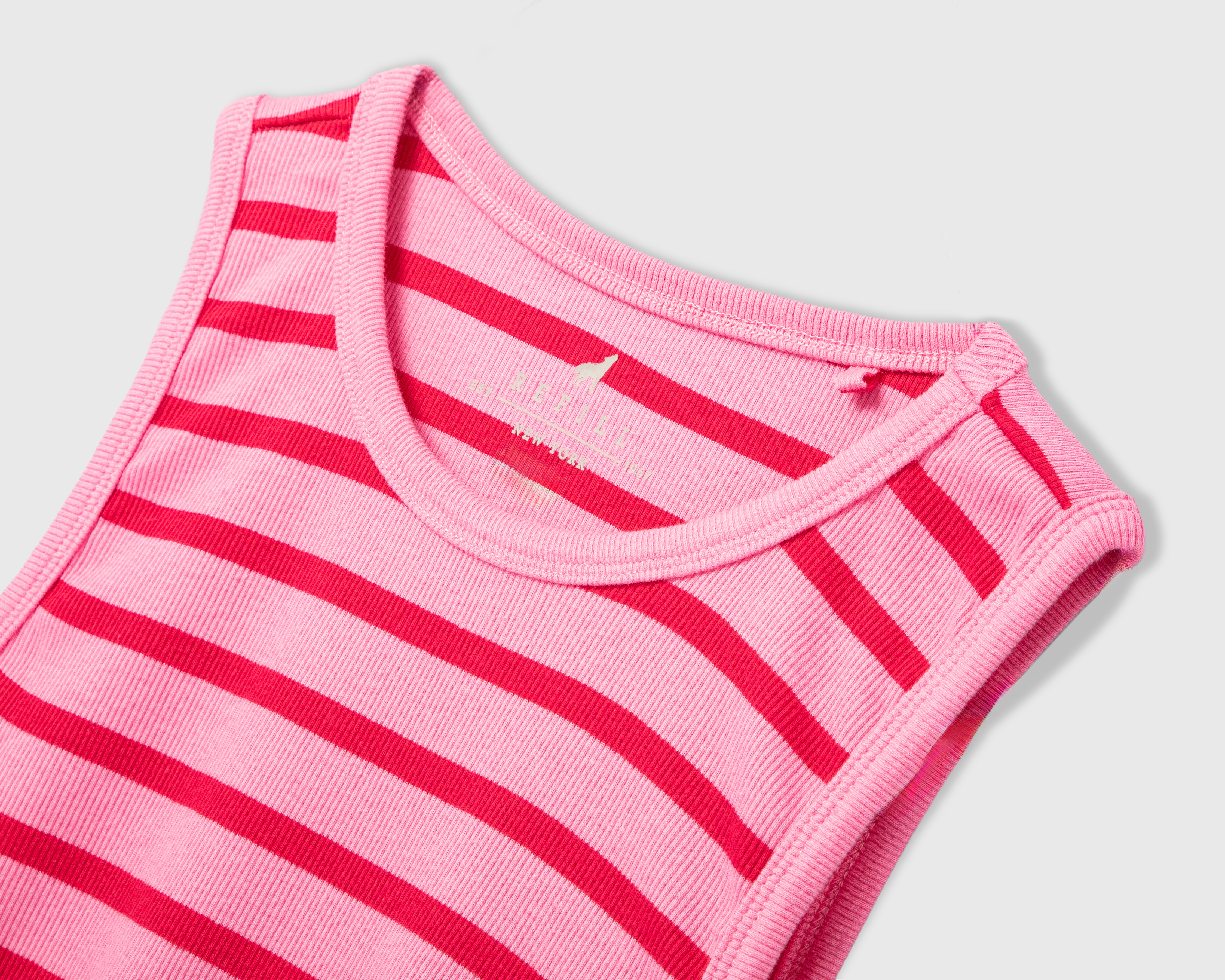 Foto 4 pulgar | Foto 3 | Playera Refill a Rayas para Mujer