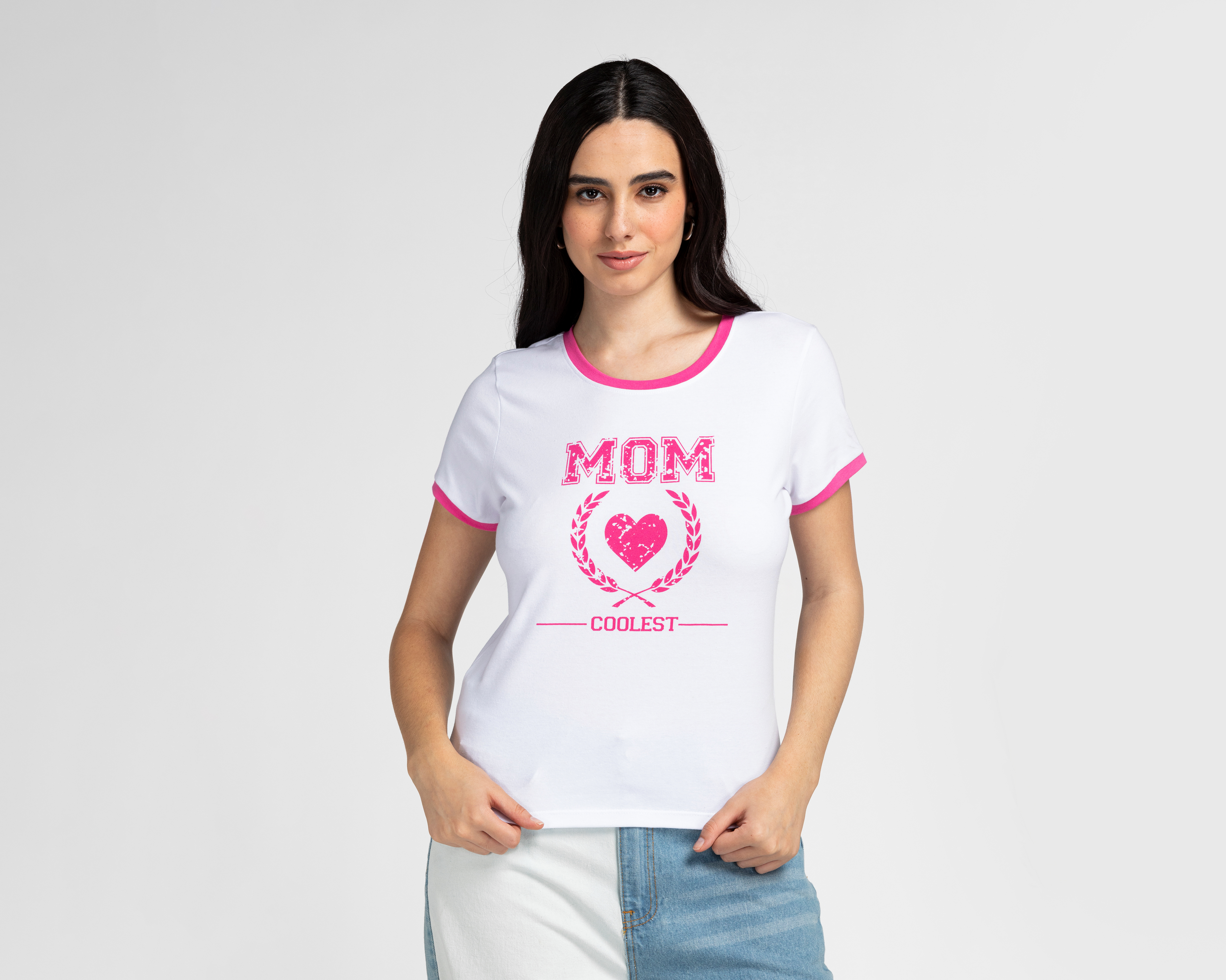 Foto 2 pulgar | Foto 1 | Playera Refill Blanca Estampada