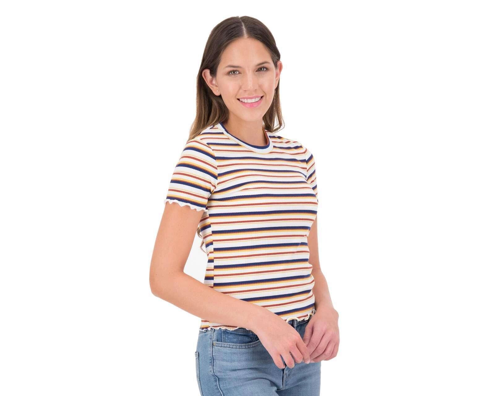 Foto 3 pulgar | Foto 2 | Playera Refill Rayada Cuello Redondo