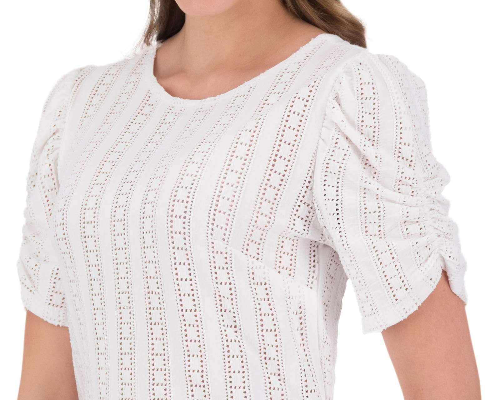 Foto 4 pulgar | Foto 3 | Blusa 18 Forever Blanca Manga Corta