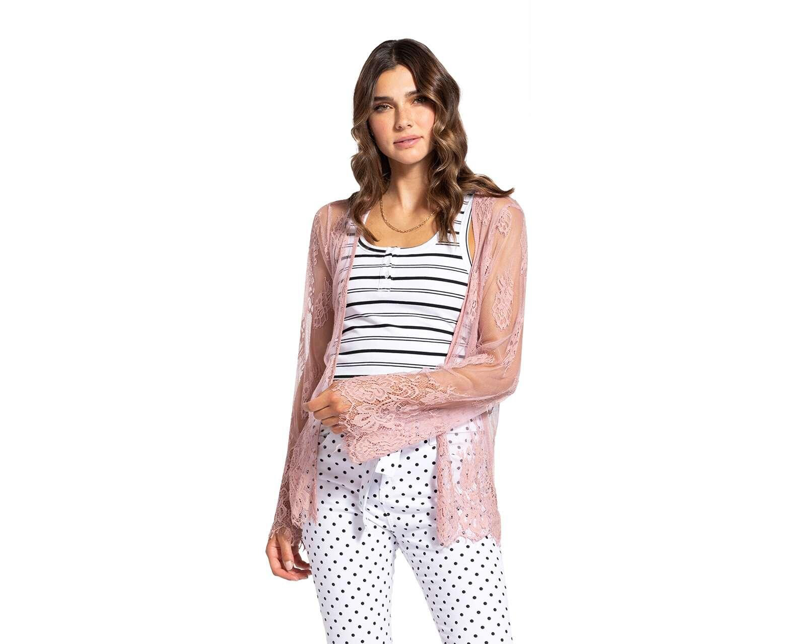 Foto 1 | Foto 1 | Cárdigan color Rosa marca 18 Forever para Mujer