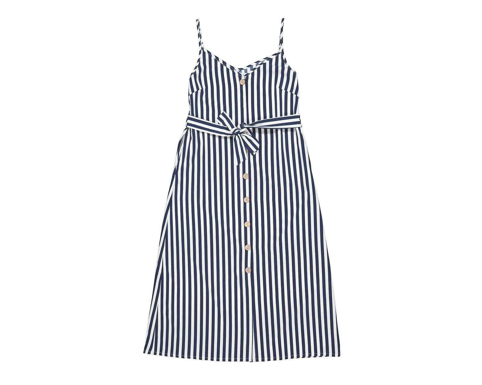 Foto 5 | Foto 5 | Vestido Refill Casual a Rayas de Tirantes con Cinto