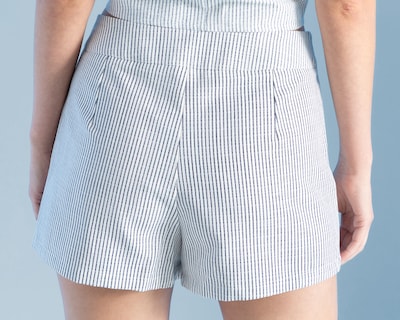 Foto 5 | Foto 5 | Short Falda Jennifer Lopez a Rayas para Mujer