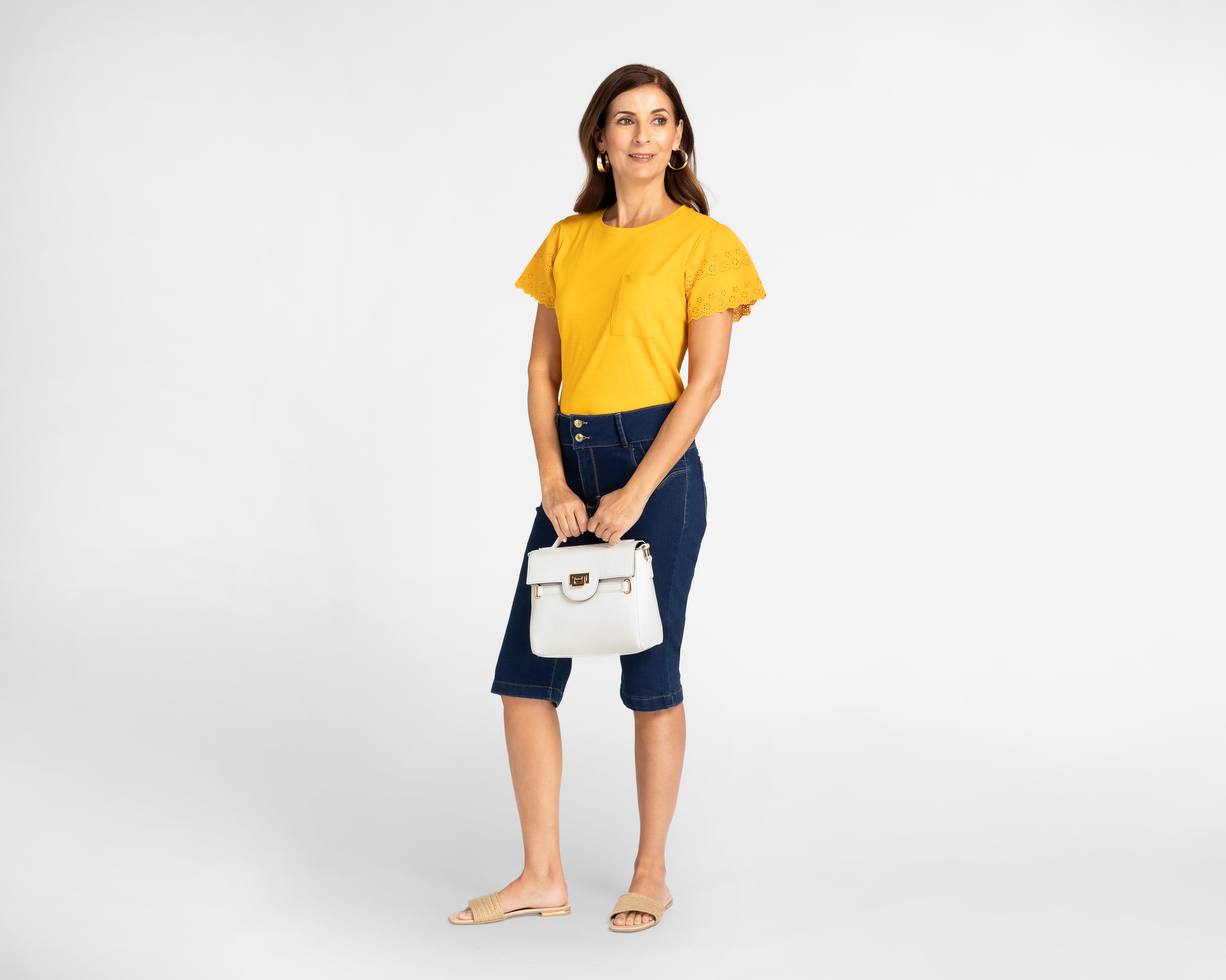 Foto 3 pulgar | Foto 2 | Playera Lady Sun con Bolsillo Manga Corta