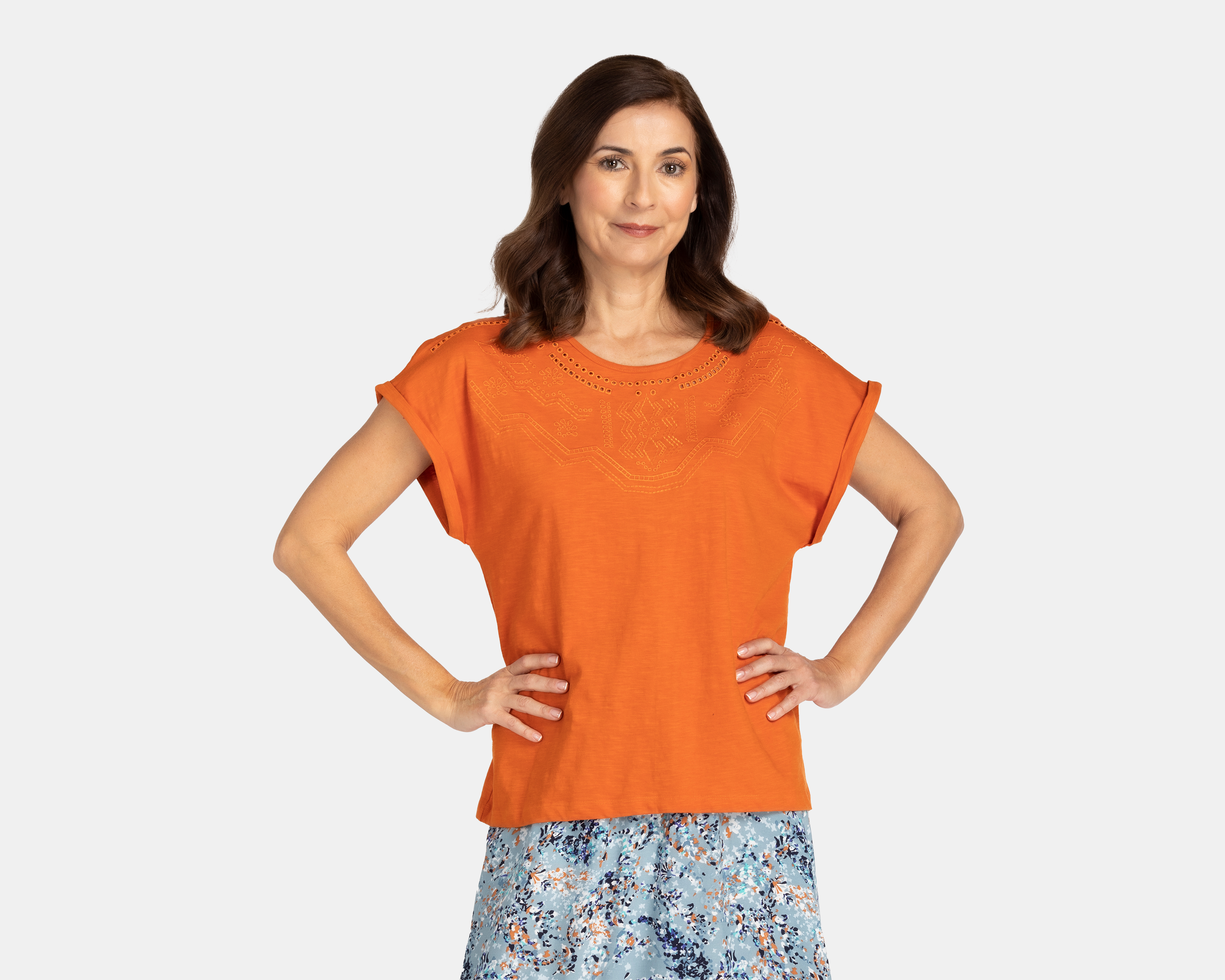 Foto 1 | Foto 1 | Blusa Lady Sun Manga Corta Anaranjada