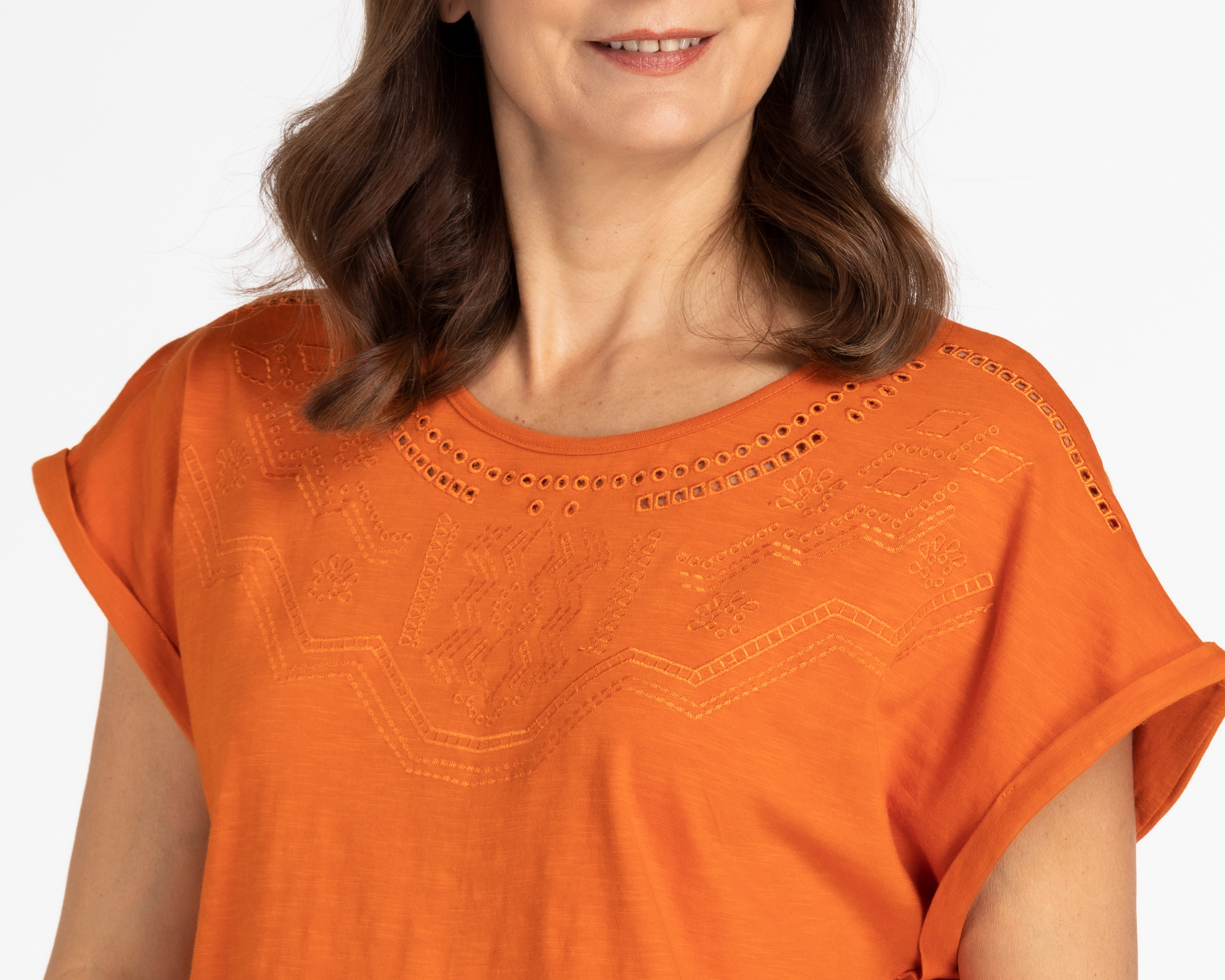 Foto 4 | Foto 4 | Blusa Lady Sun Manga Corta Anaranjada
