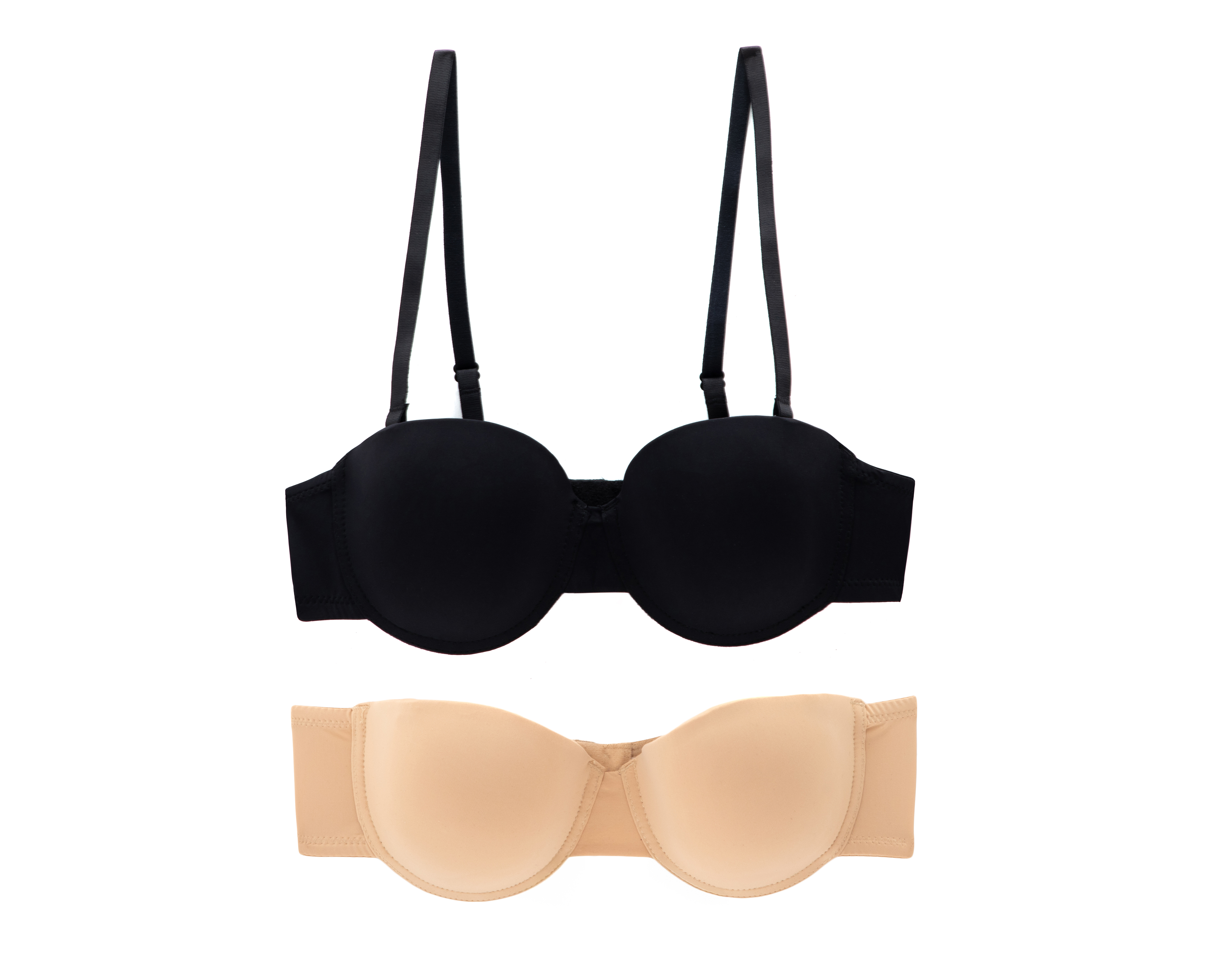 Brasier Copa Completa Strapless Beauty Secret 2 Pack