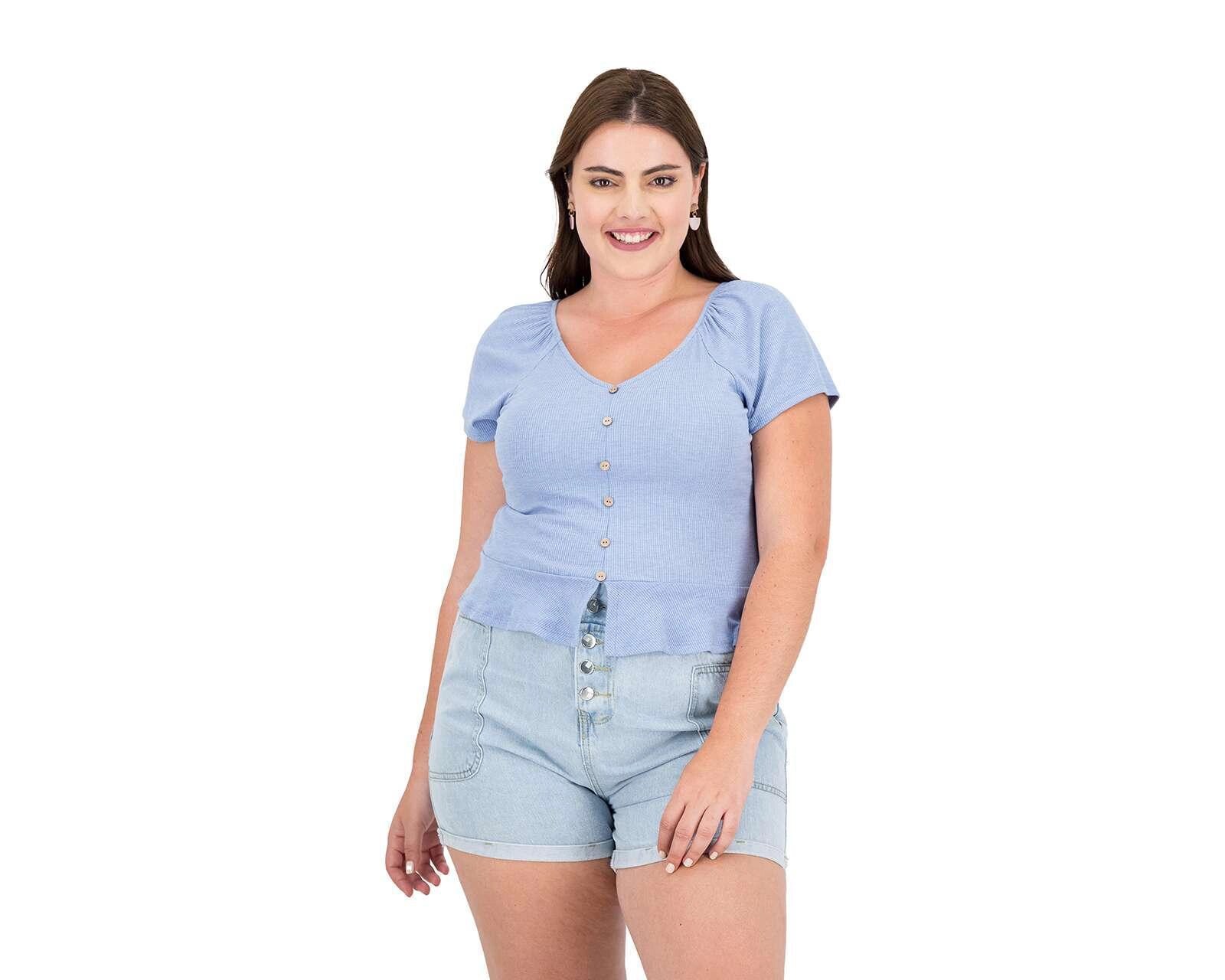 Foto 4 | Foto 4 | Blusa 18 Forever Manga Corta con Botones