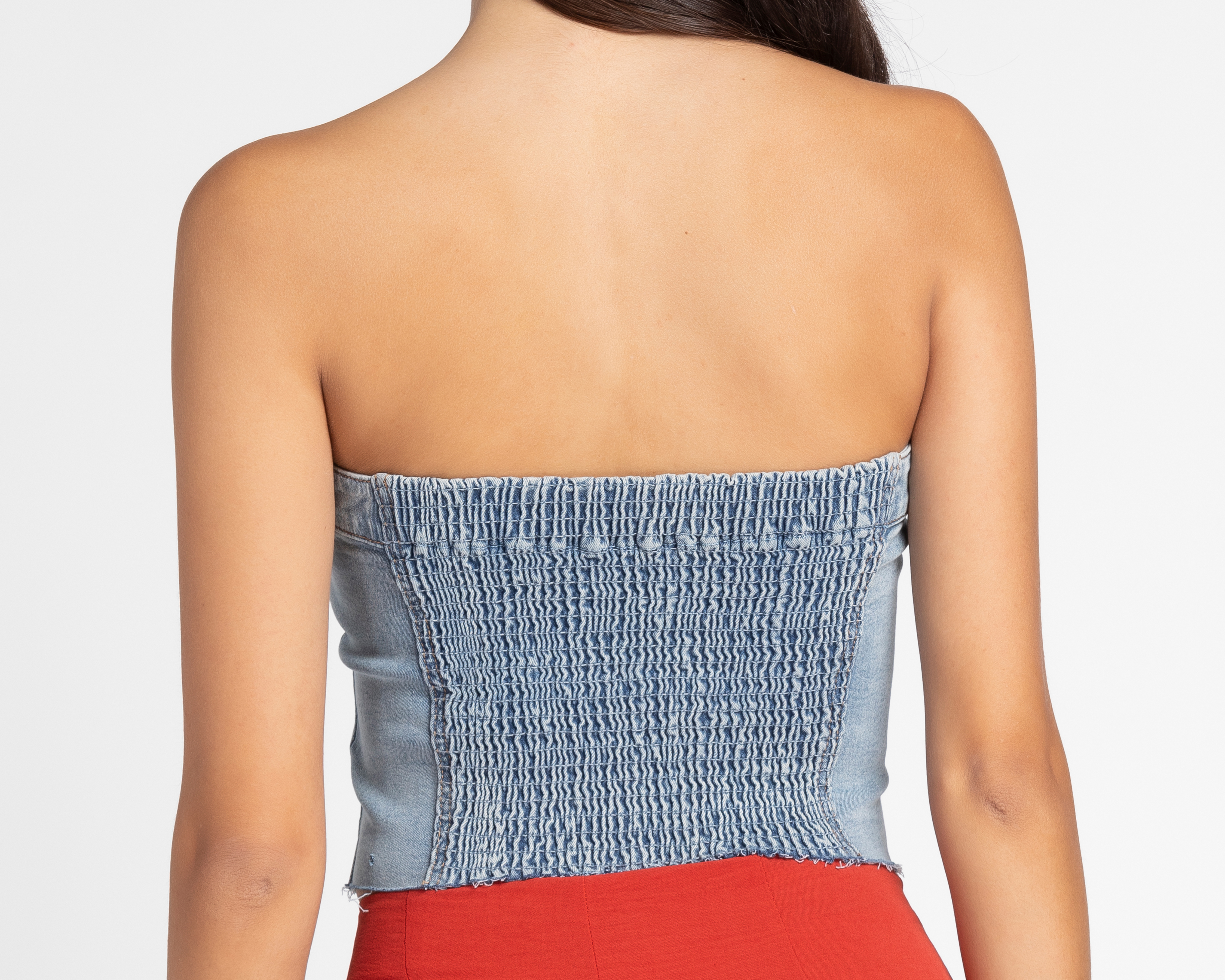 Foto 5 | Foto 5 | Blusa Refill de Mezclilla con Hombros Descubiertos