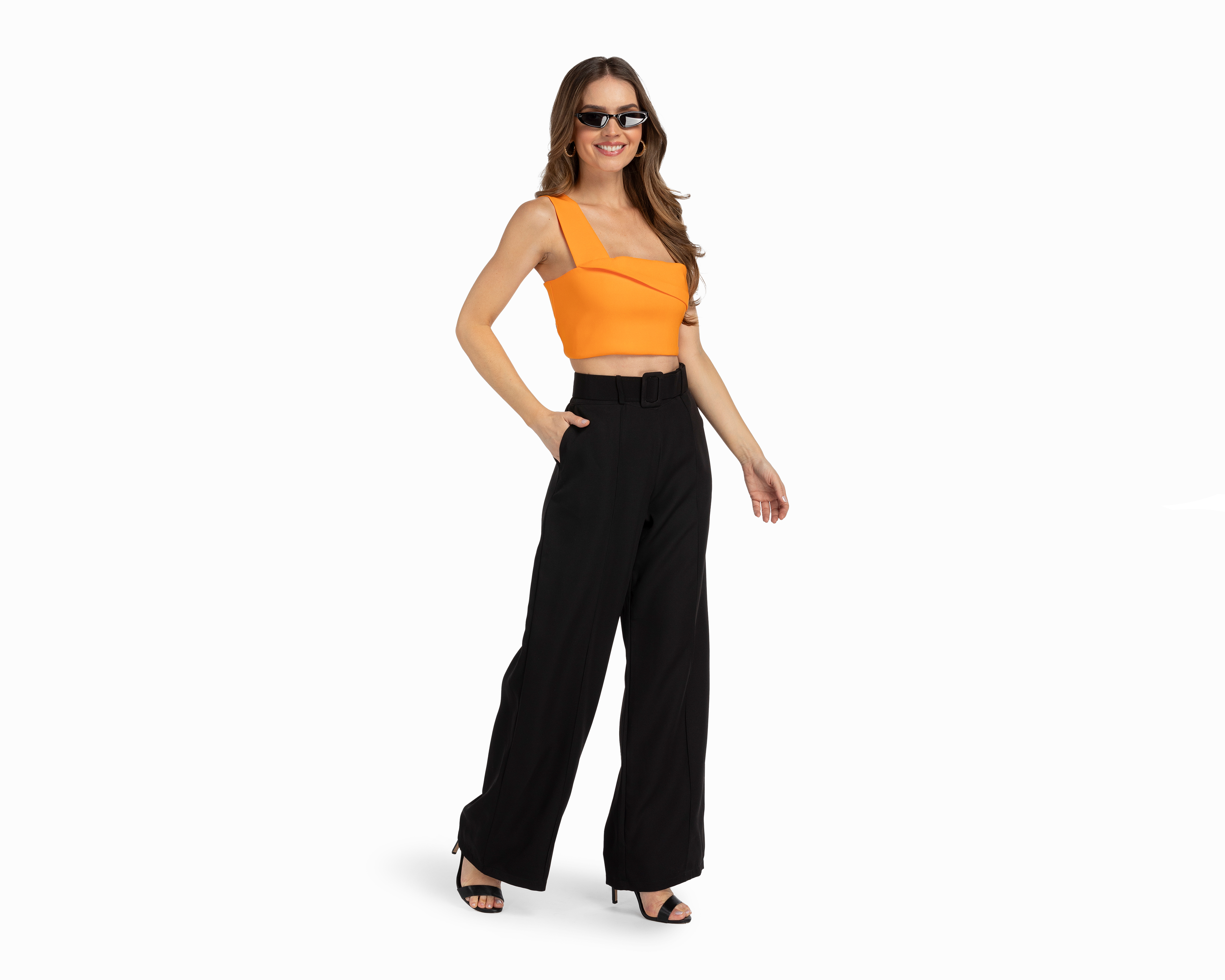 Foto 3 pulgar | Foto 2 | Crop Top Jennifer Lopez con Hombro Descubierto