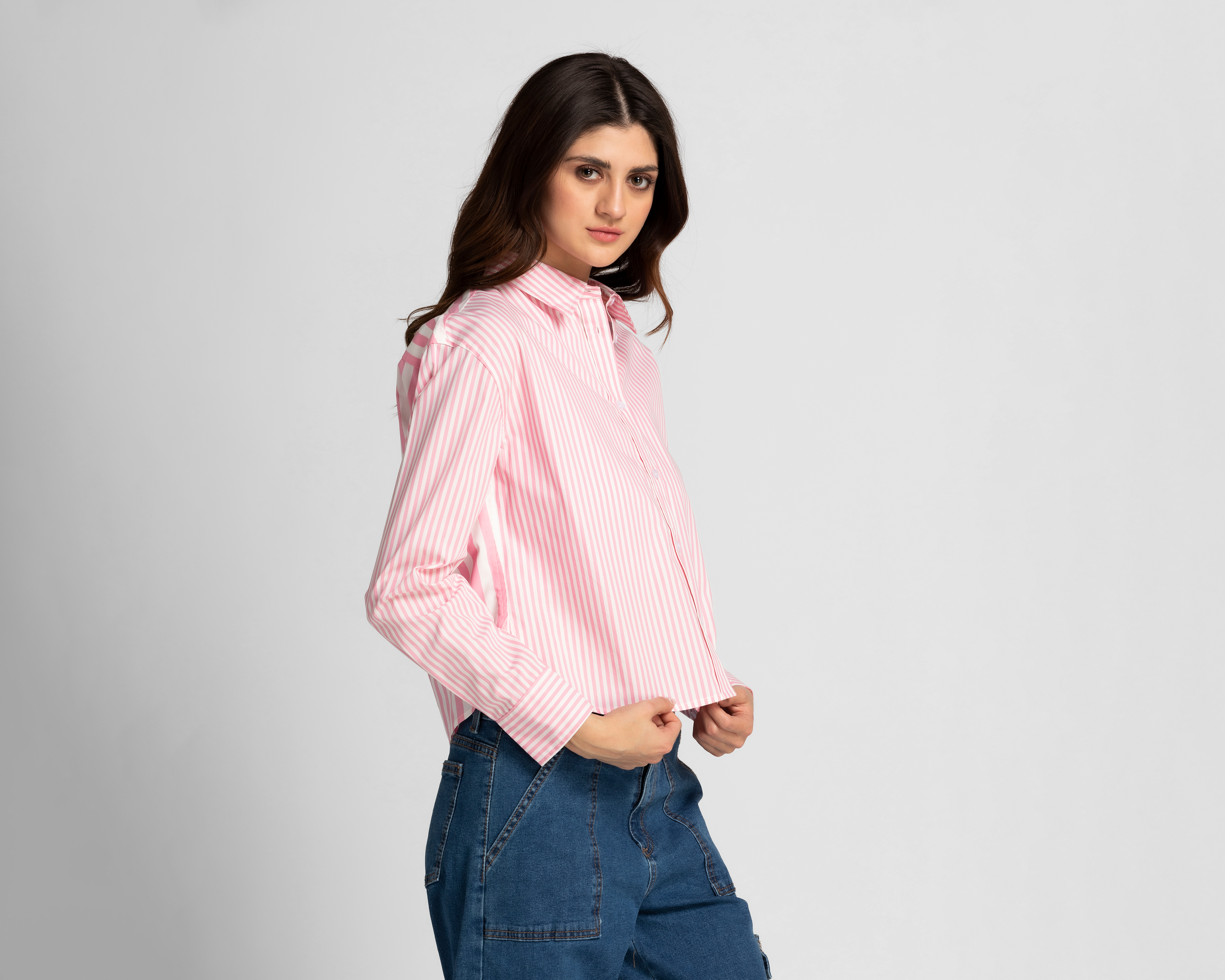 Foto 2 pulgar | Foto 1 | Blusa Refill Manga Larga a Rayas