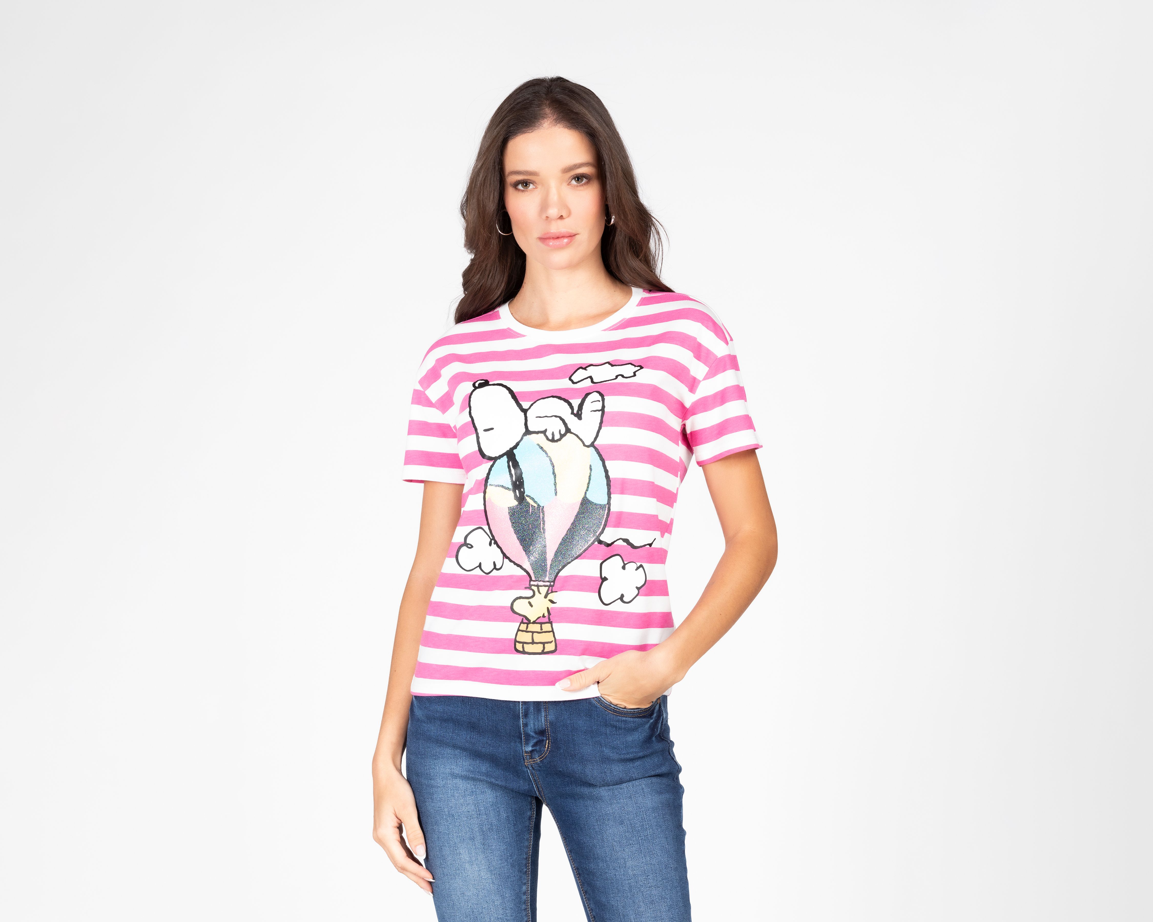 Playera Peanuts Manga Corta para Mujer