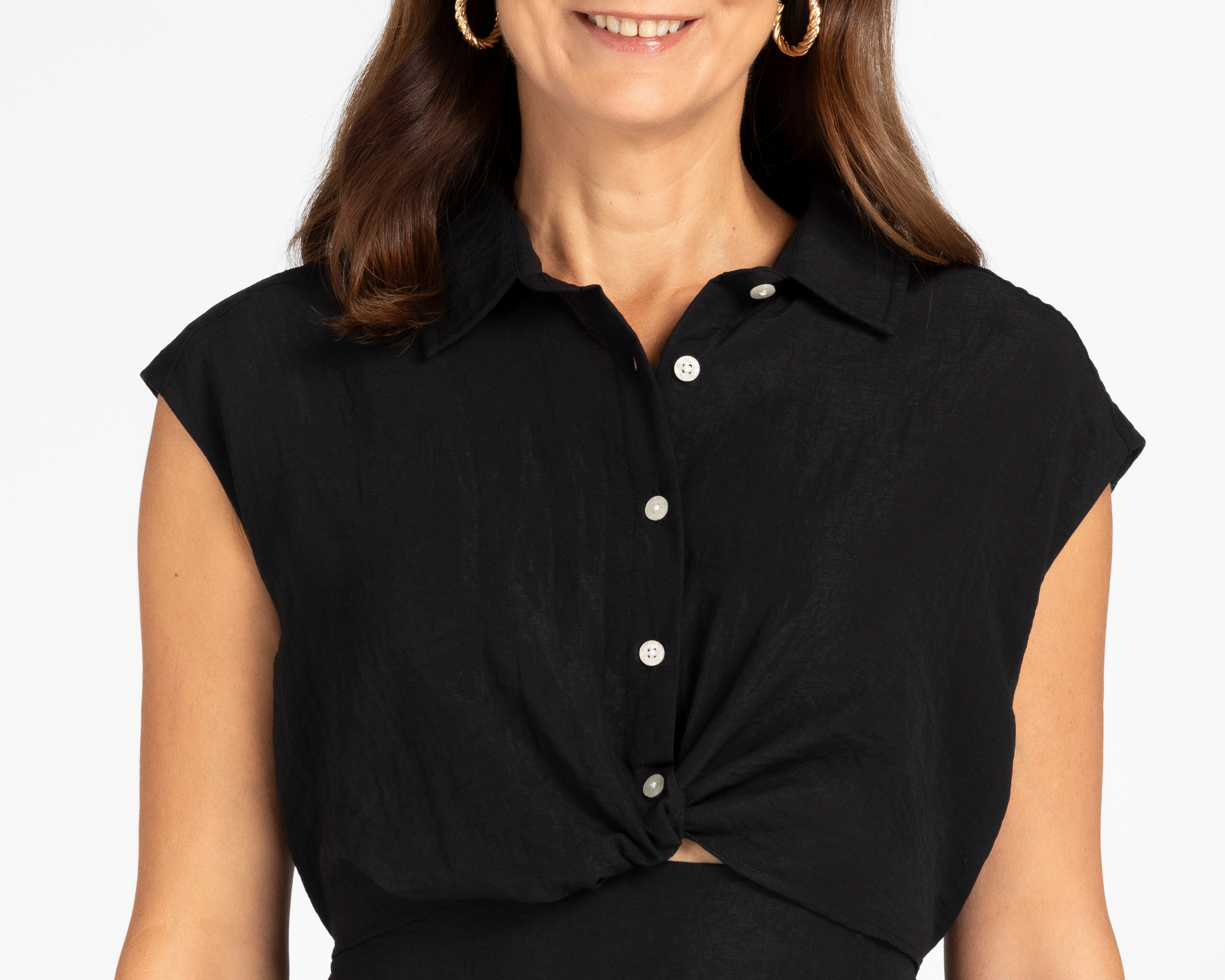 Foto 6 pulgar | Foto 5 | Vestido Sahara Casual con Botones Abertura en Pierna