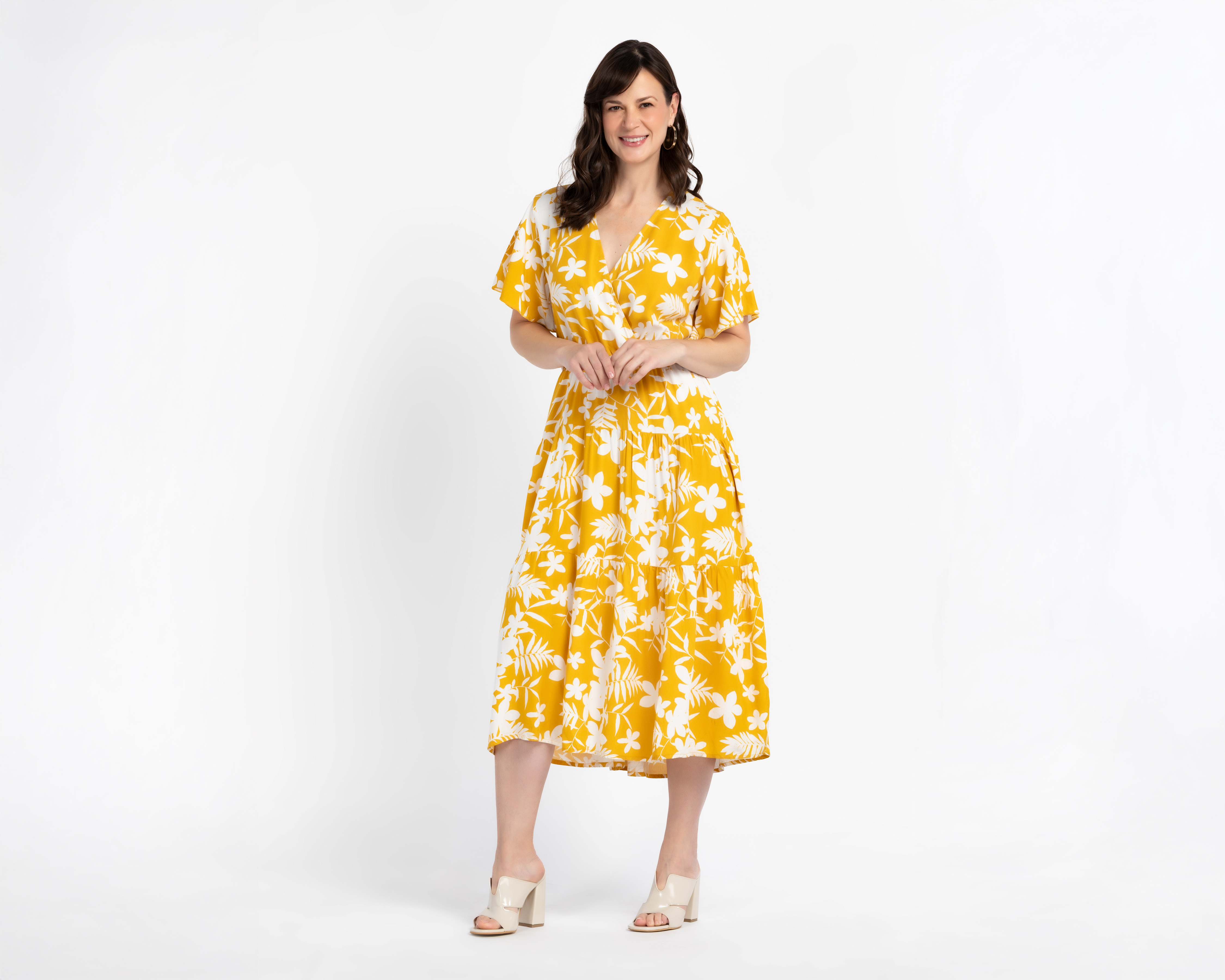 Foto 1 | Foto 1 | Vestido Lady Sun Casual Amarillo con Estampado Floral