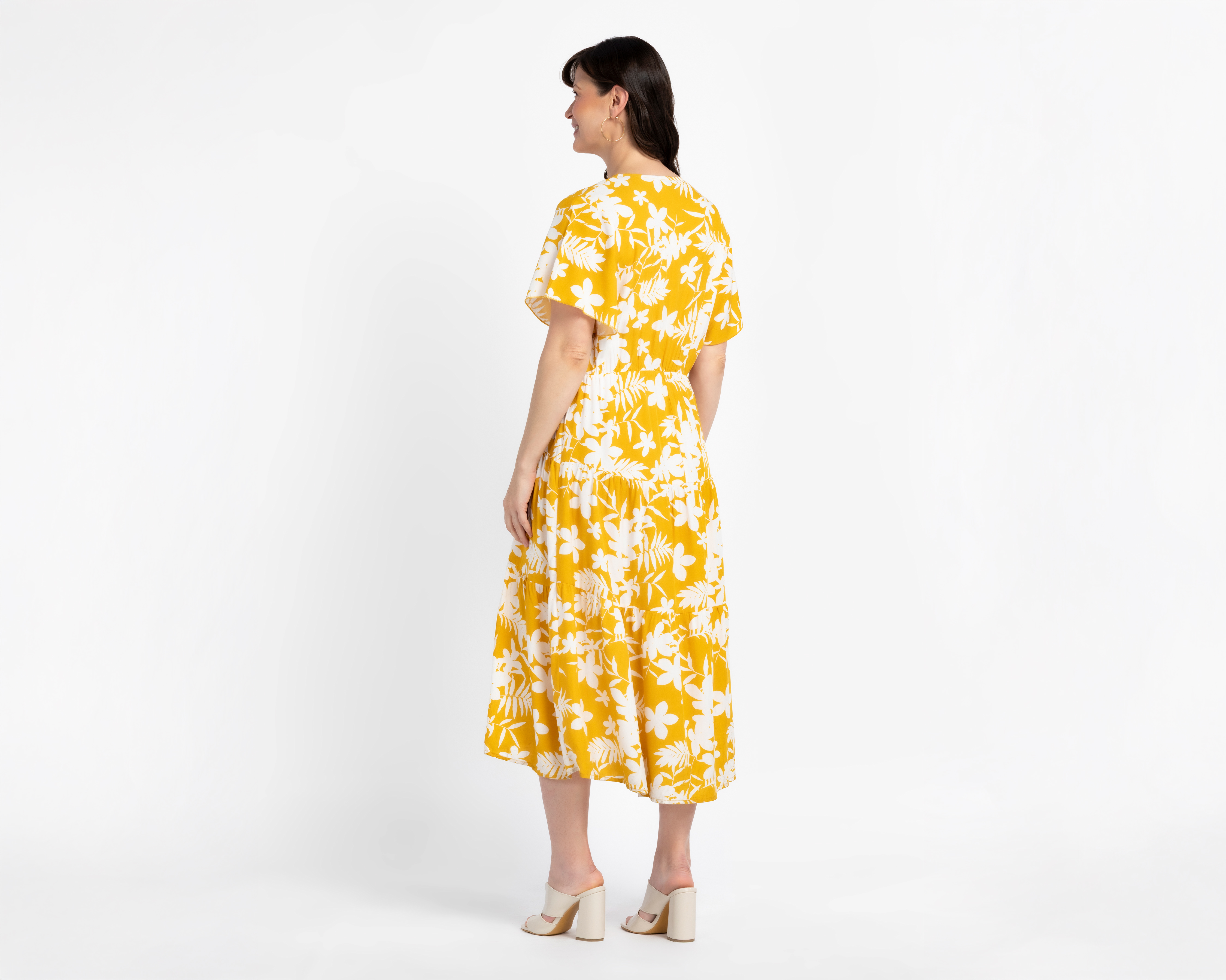 Foto 4 pulgar | Foto 3 | Vestido Lady Sun Casual Amarillo con Estampado Floral