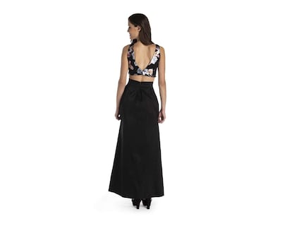 Foto 3 | Foto 3 | Vestido Sahara de Fiesta Negro con Estampado Floral