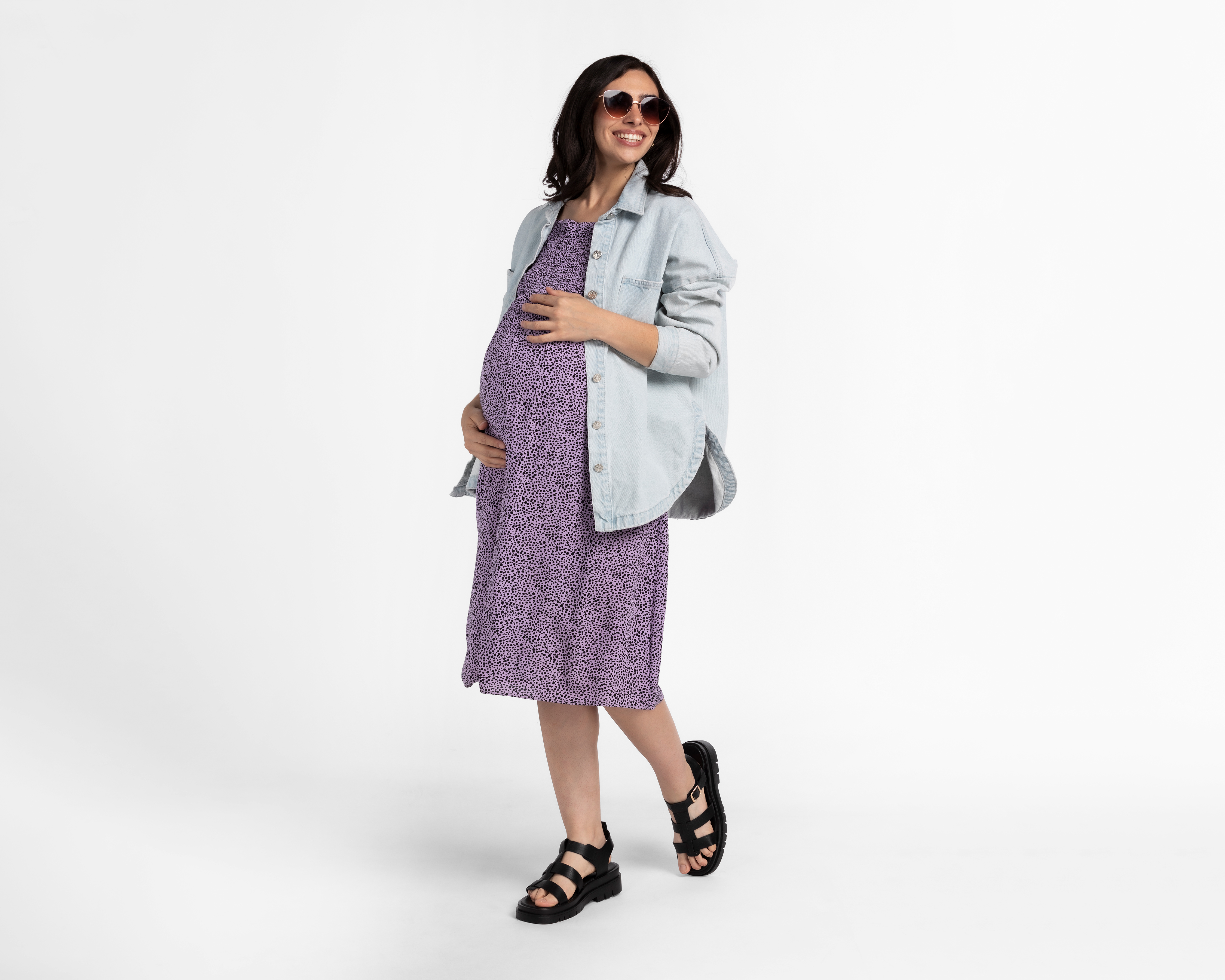 Foto 2 | Foto 2 | Vestido de Maternidad Mamá Bella Manga Corta