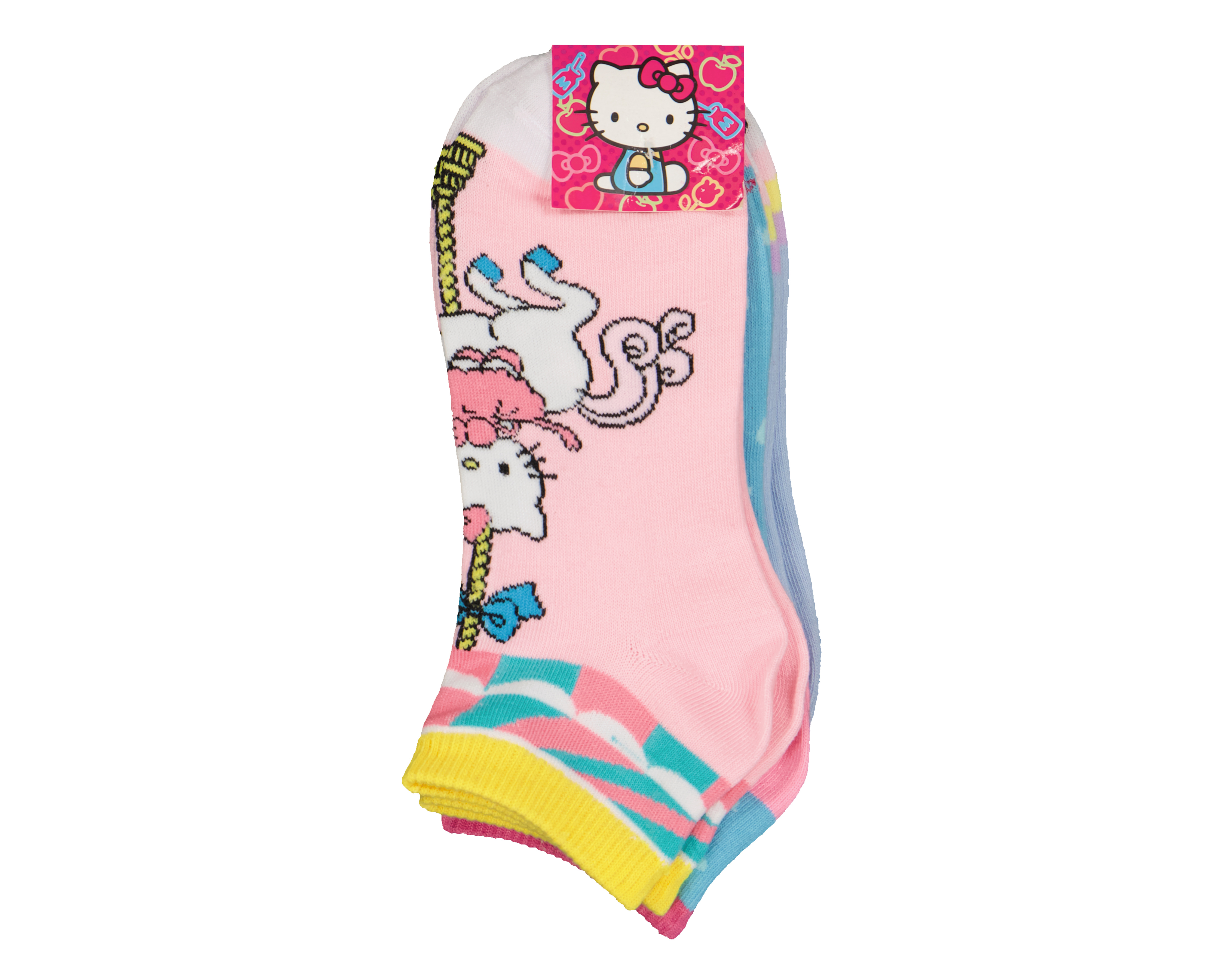 Foto 4 pulgar | Foto 3 | Calcetas Hello Kitty para Mujer 3 Pares