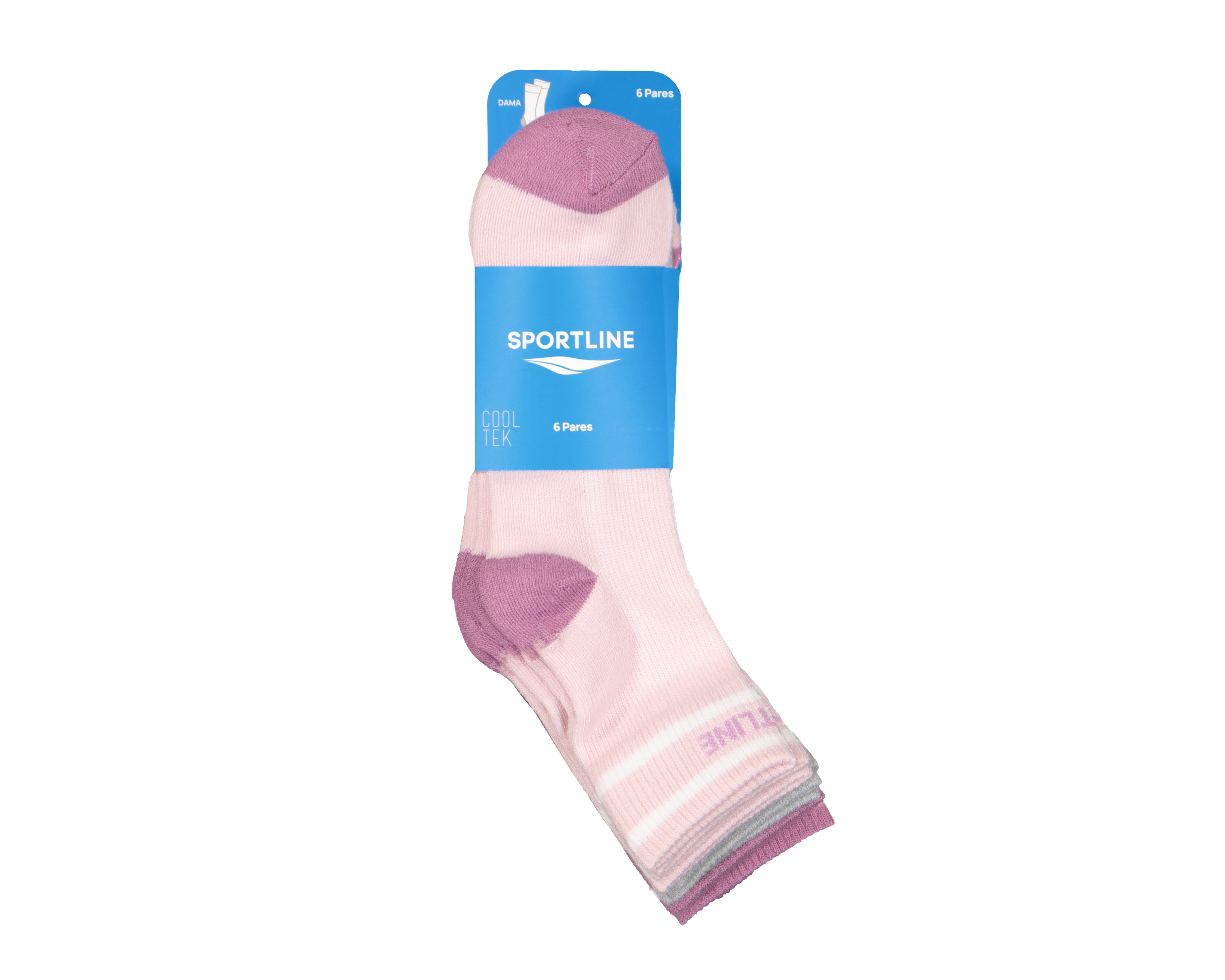 Foto 4 pulgar | Foto 3 | Calcetas Deportivas Largas Sportline para Mujer 6 Pares
