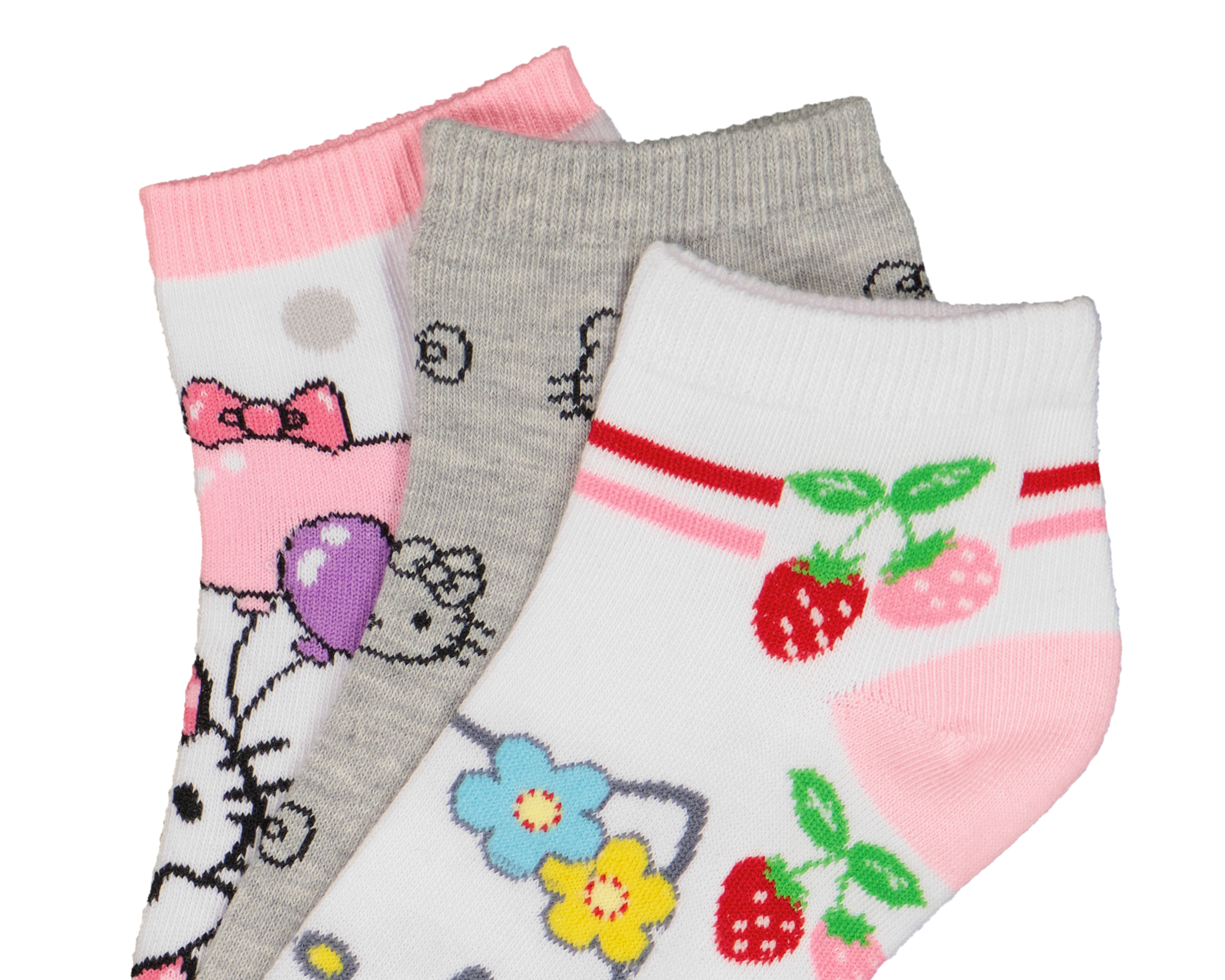 Foto 3 pulgar | Foto 2 | Calcetas Hello Kitty para Mujer 3 Pares