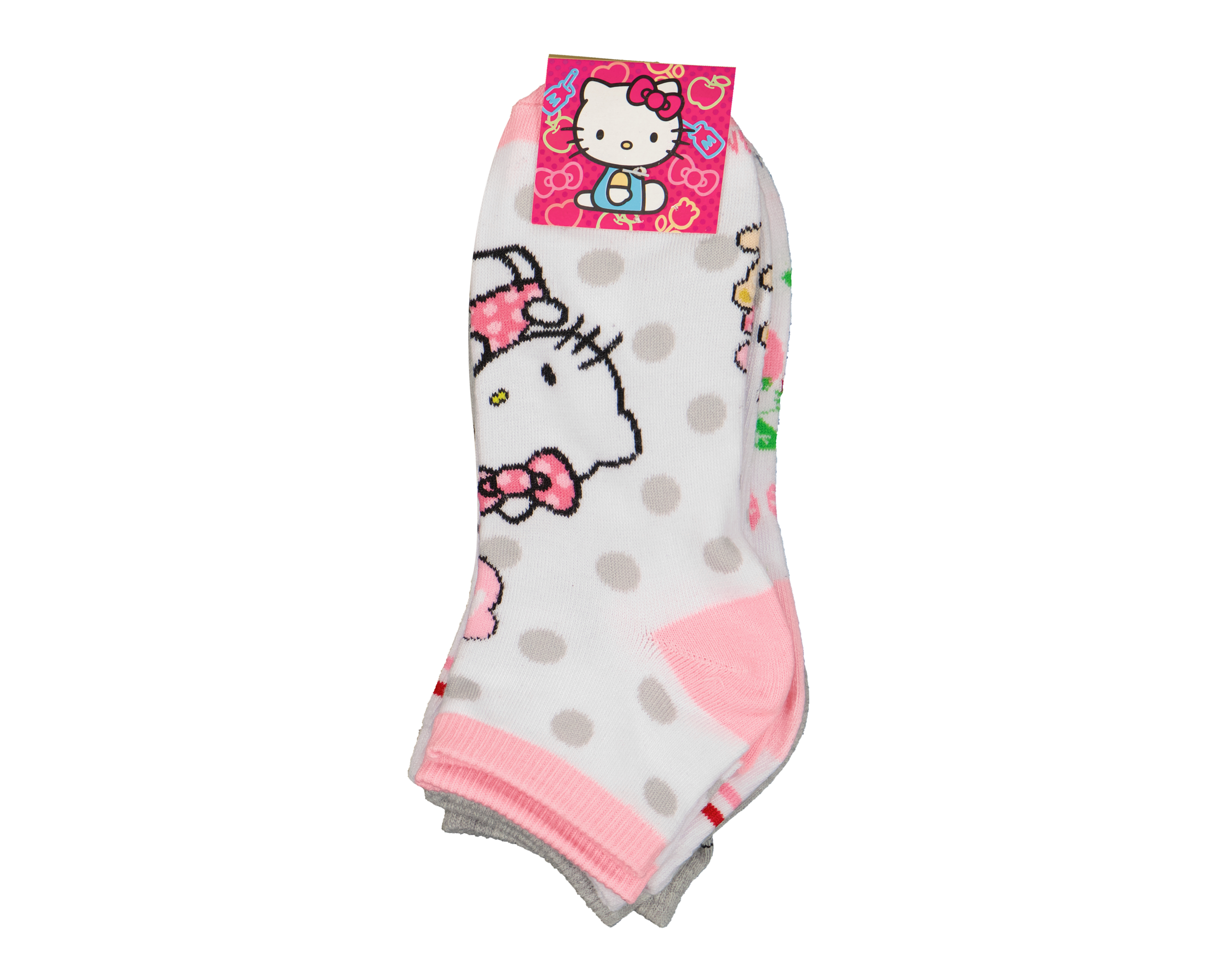 Foto 4 pulgar | Foto 3 | Calcetas Hello Kitty para Mujer 3 Pares