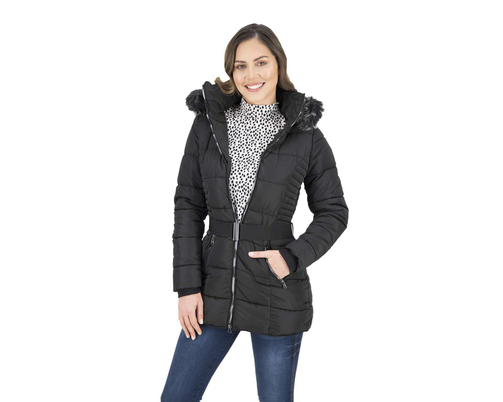 Foto 1 | Foto 1 | Chamarra Jennifer Lopez Capitonada Negra