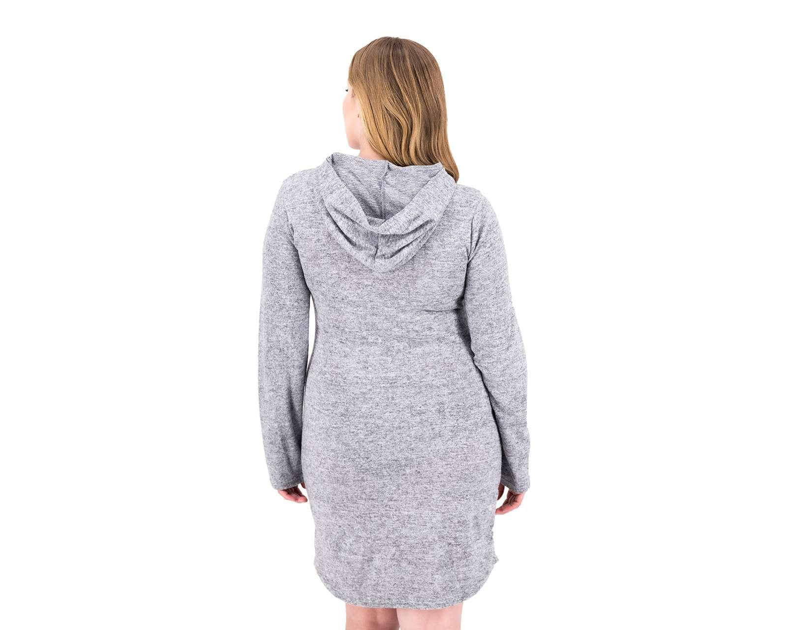 Foto 6 | Foto 6 | Vestido Refill con Manga Larga y Capucha Gris