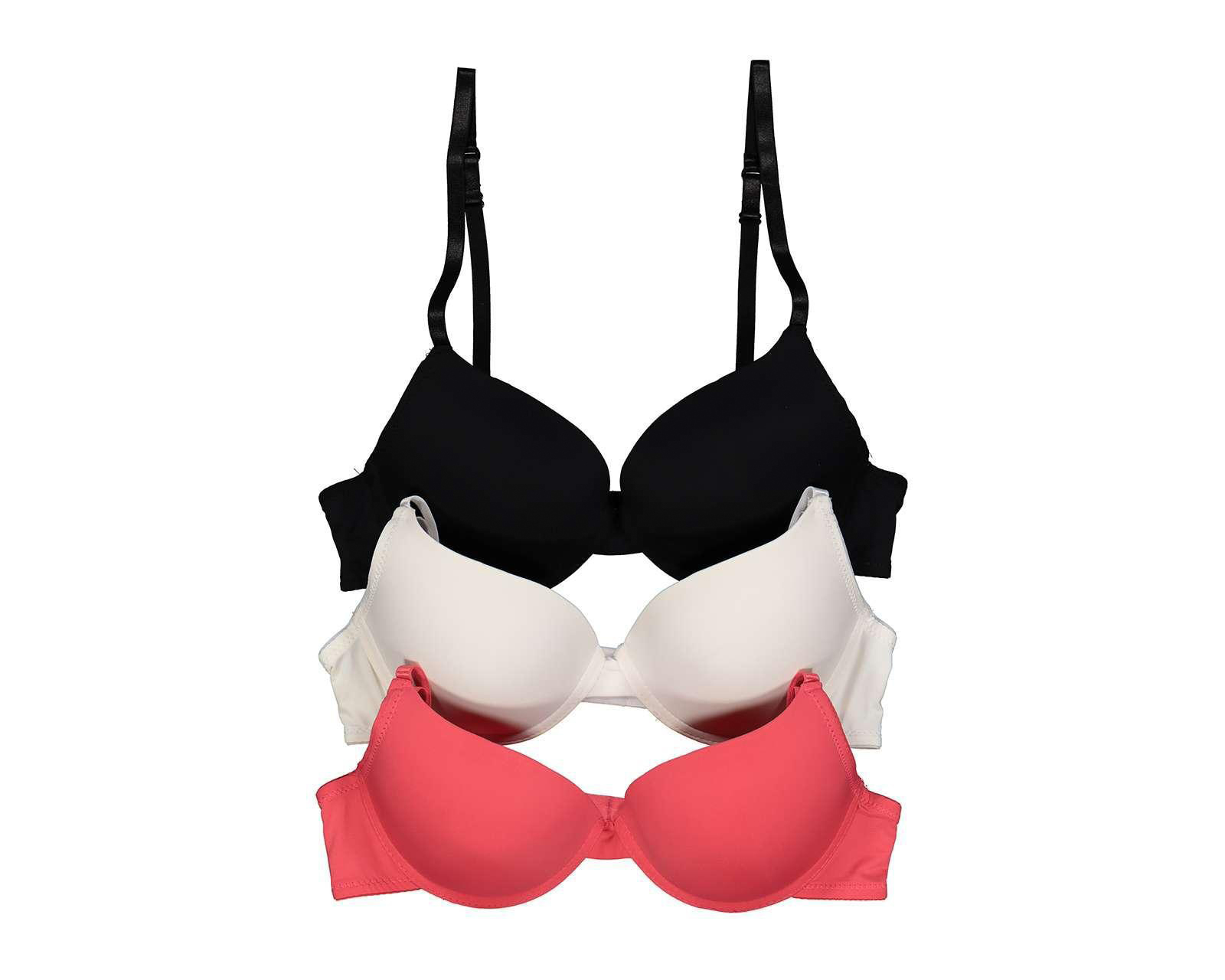 Foto 1 | Foto 1 | Brasier con Varilla Lovest Copa Completa para Mujer 3 Pack