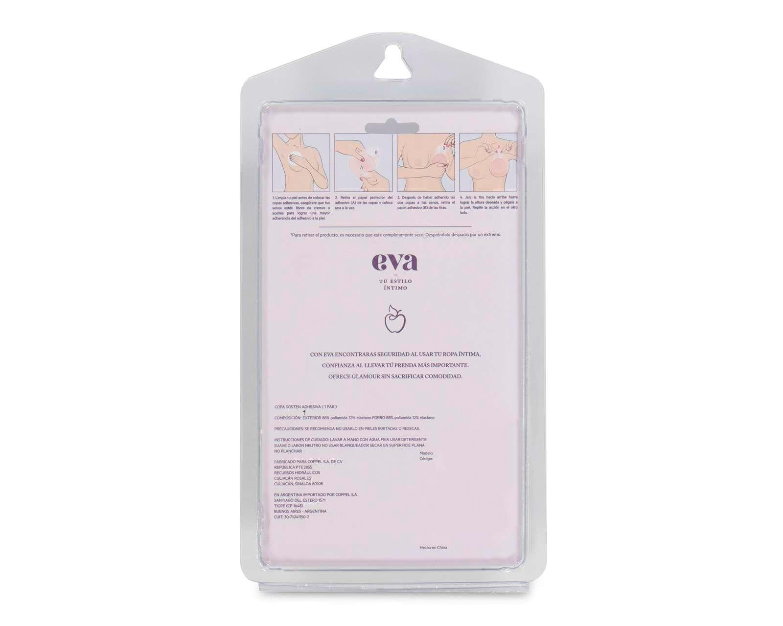 Foto 3 pulgar | Foto 2 | Copas Adhesivas de Tela Eva Tu Estilo Íntimo