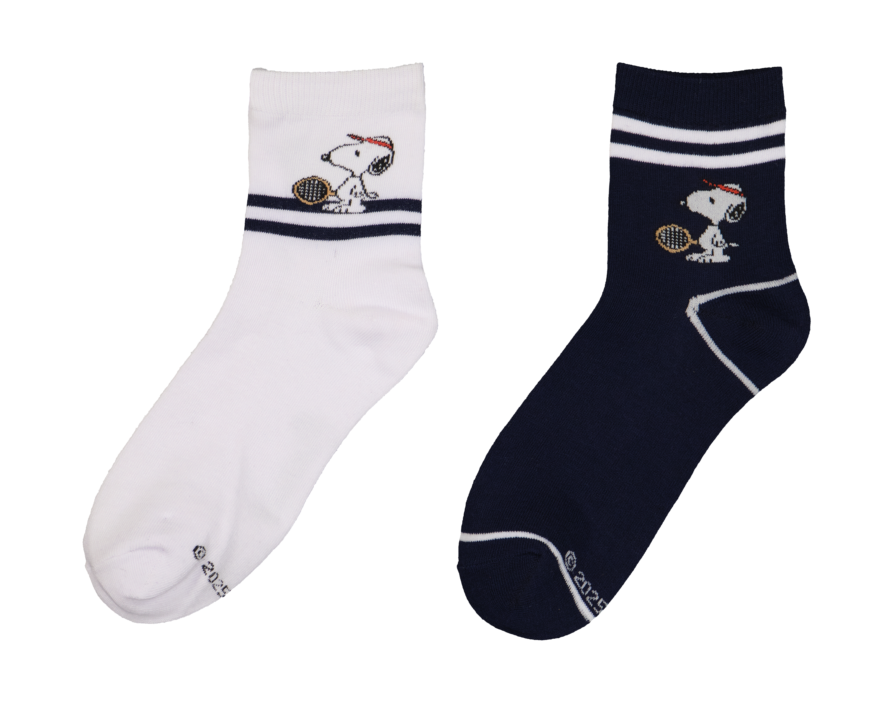 Foto 2 pulgar | Foto 1 | Calcetas Largas Peanuts para Mujer 2 Pares