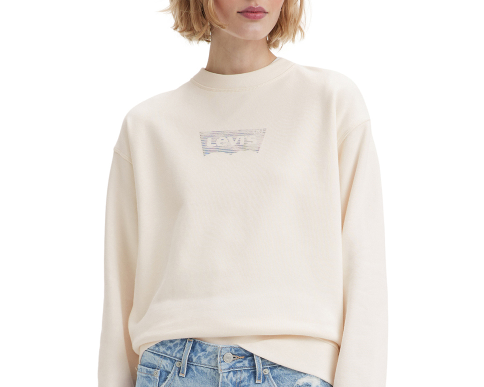 Foto 3 | Foto 3 | Sudadera Levi's Beige Cuello Redondo