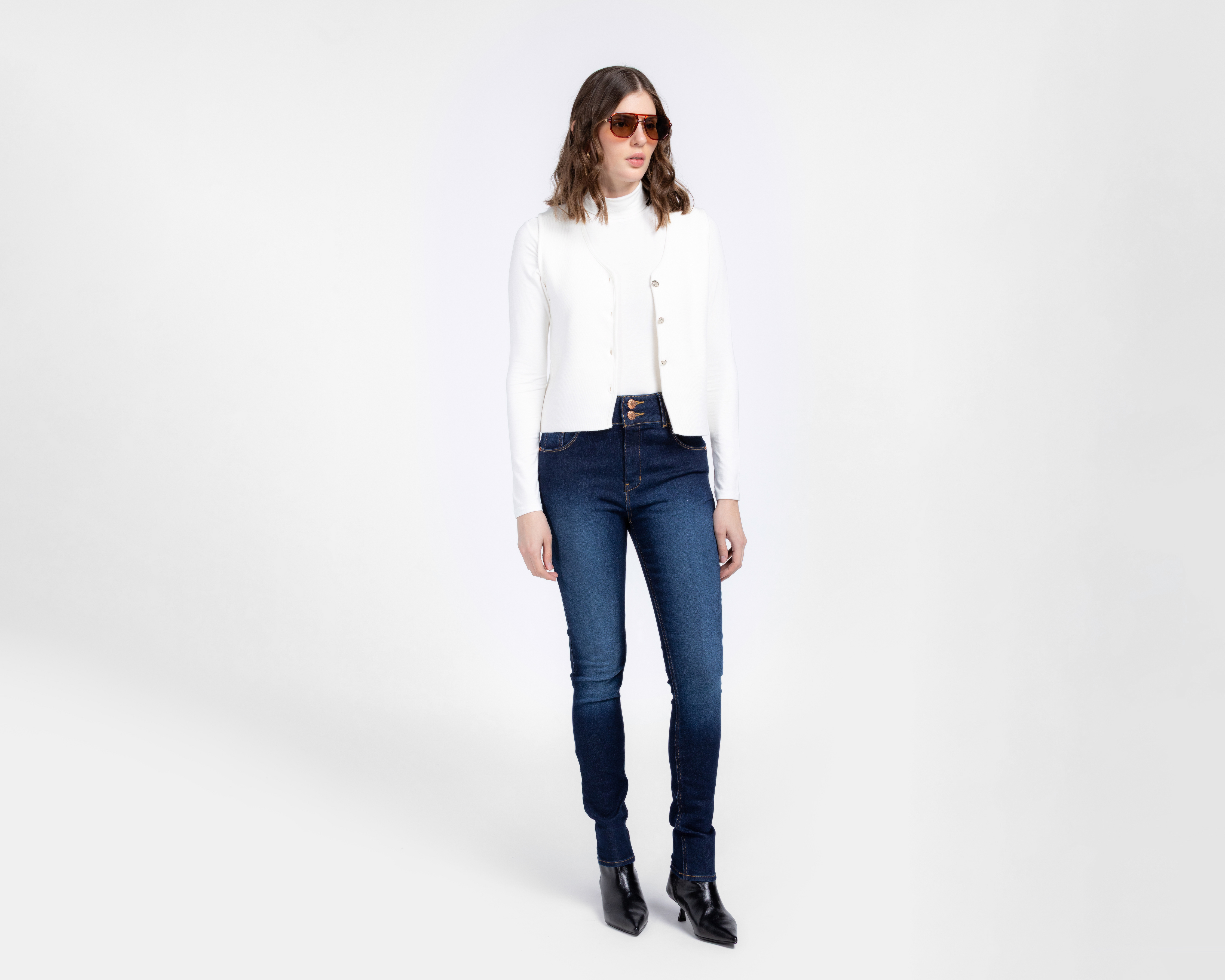 Foto 3 pulgar | Foto 2 | Jeans Skinny Oggi Katia Vintage para Mujer