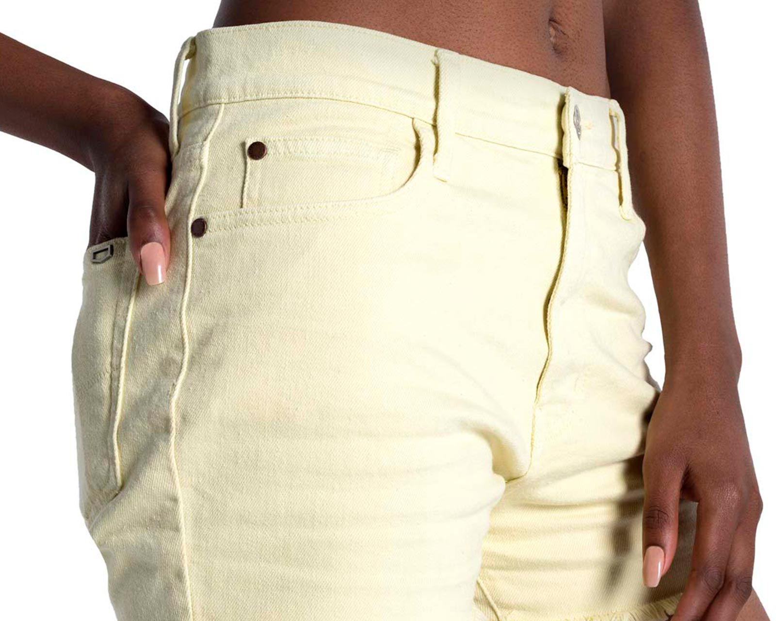 Foto 5 pulgar | Foto 4 | Short Oggi Amarillo para Mujer