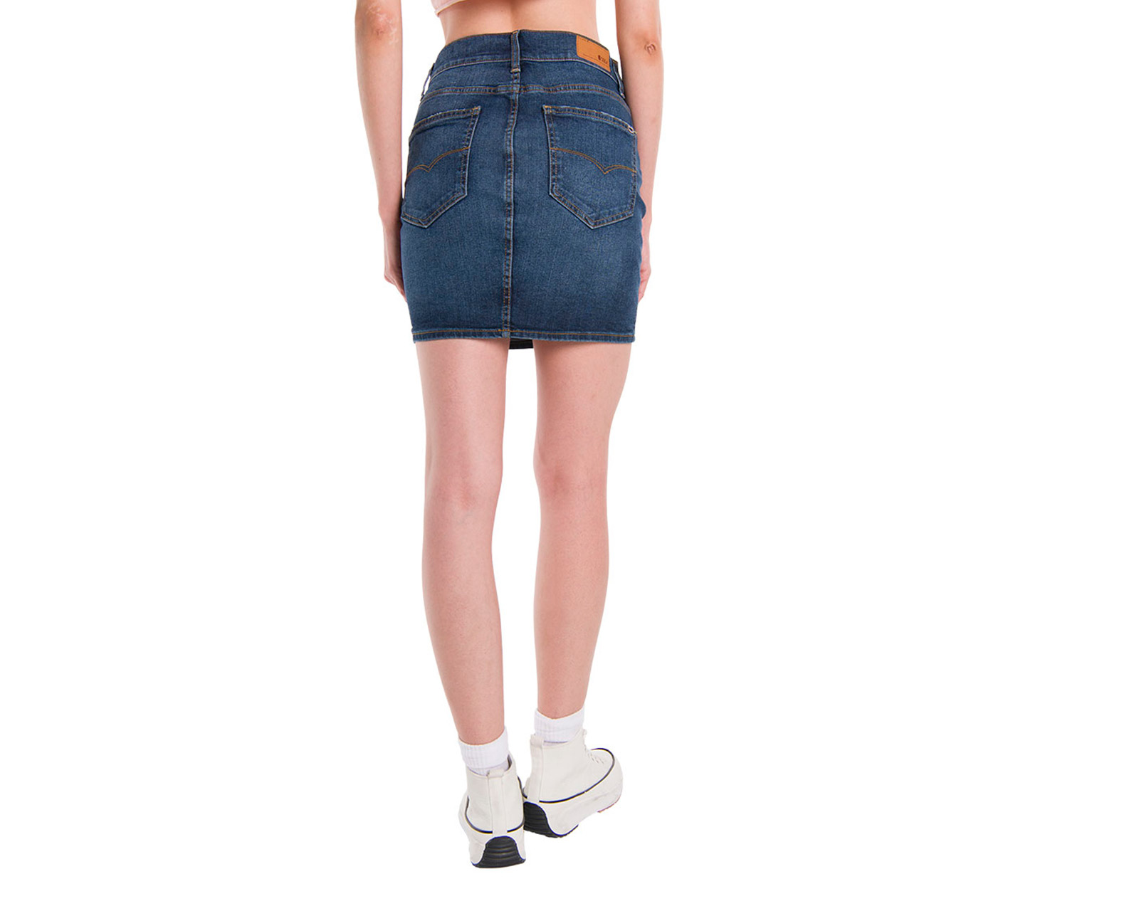 Foto 4 pulgar | Foto 3 | Falda Corta Oggi de Mezclilla para Mujer
