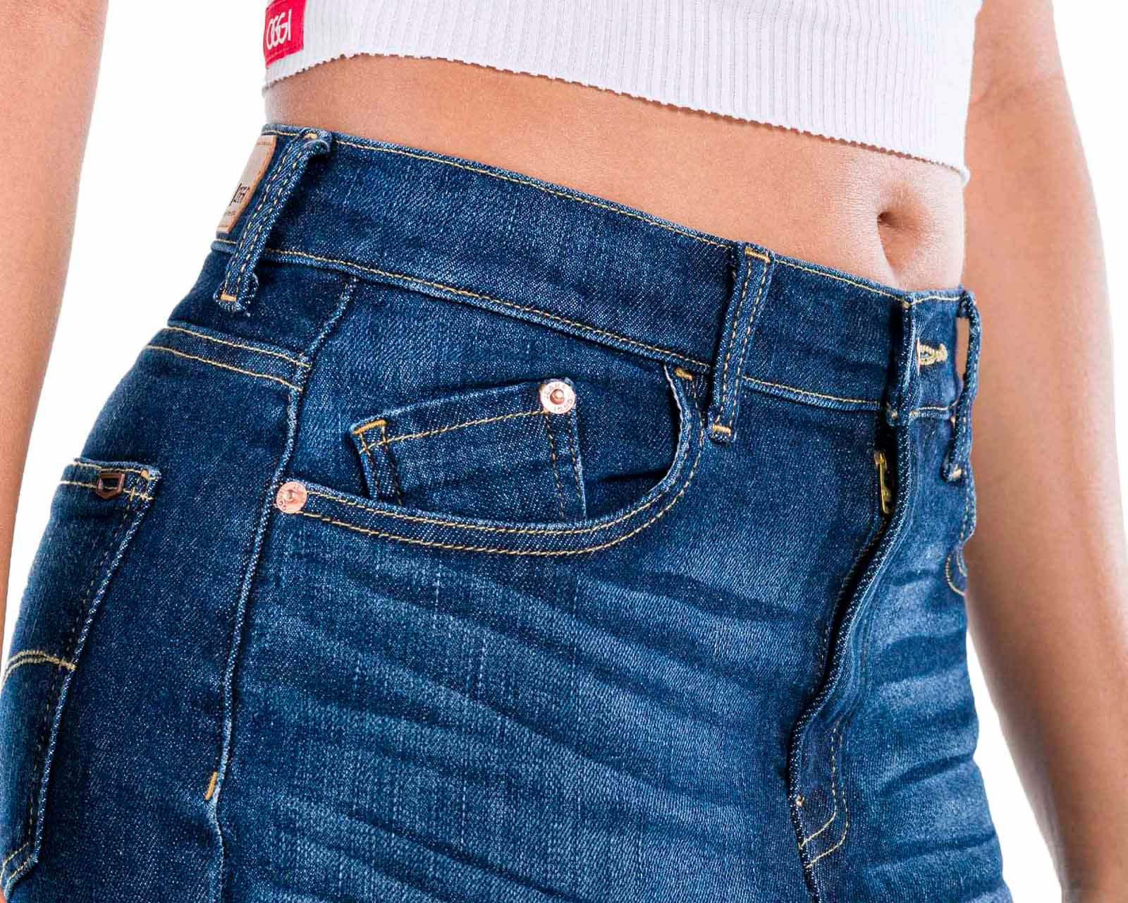 Foto 5 pulgar | Foto 4 | Falda Corta Oggi Azul para Mujer