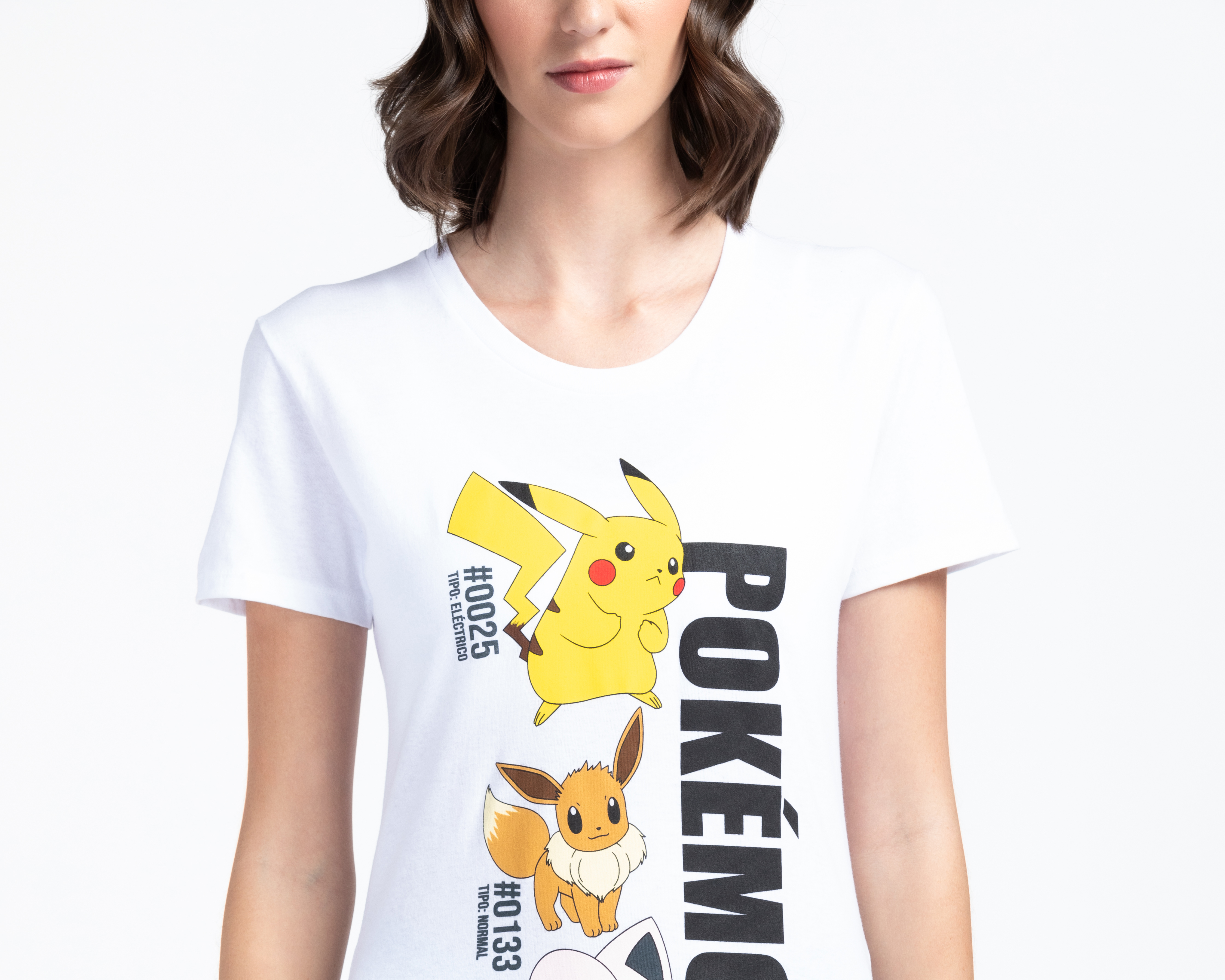 Foto 4 pulgar | Foto 3 | Playera Pokémon Estampada para Mujer