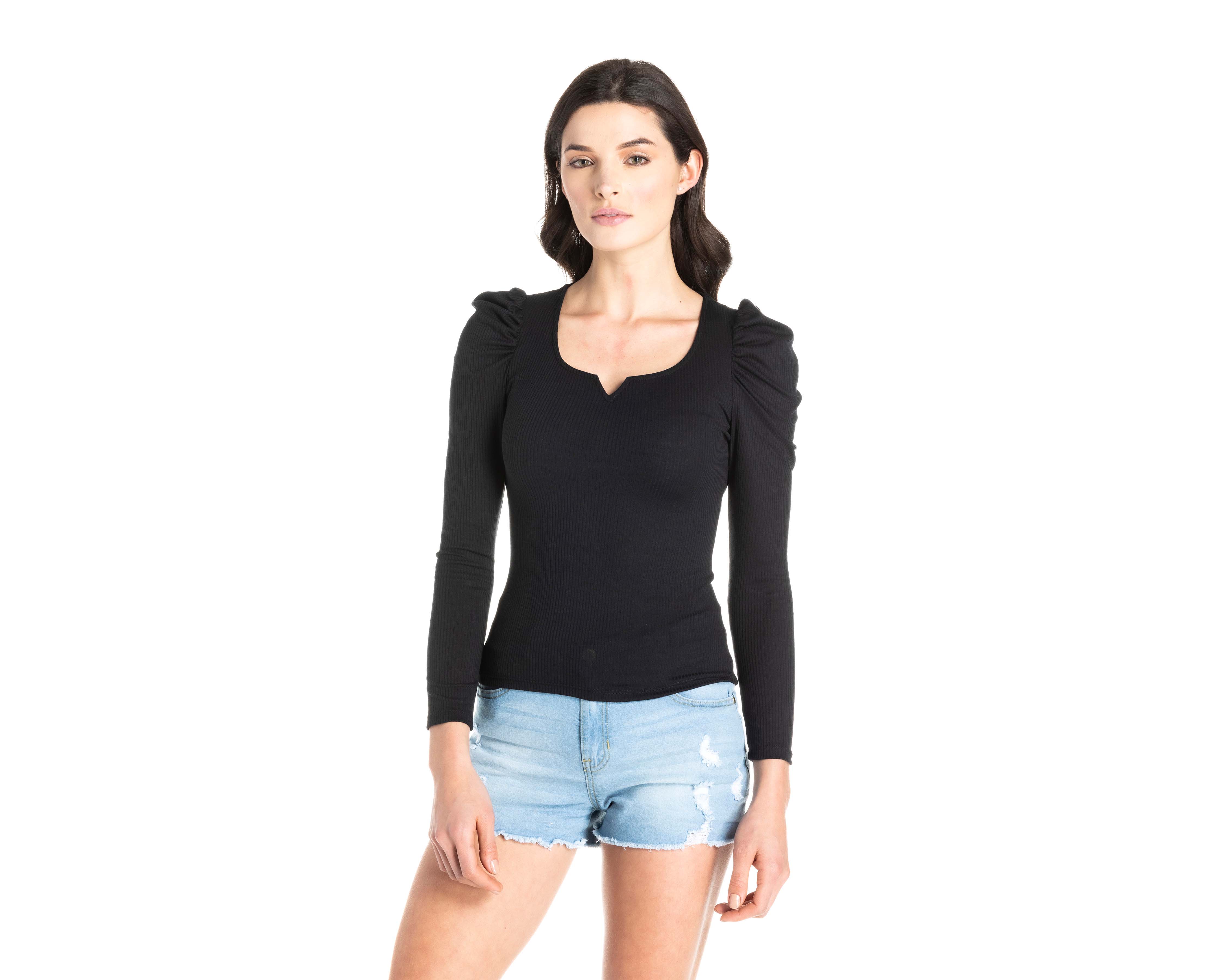 Blusa Thinner Manga Larga para Mujer
