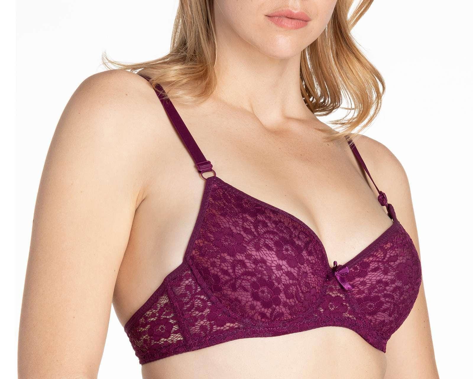 Foto 4 | Foto 4 | Brasier Copa Completa con Encaje Eva tu Estilo Íntimo para Mujer 3 Piezas