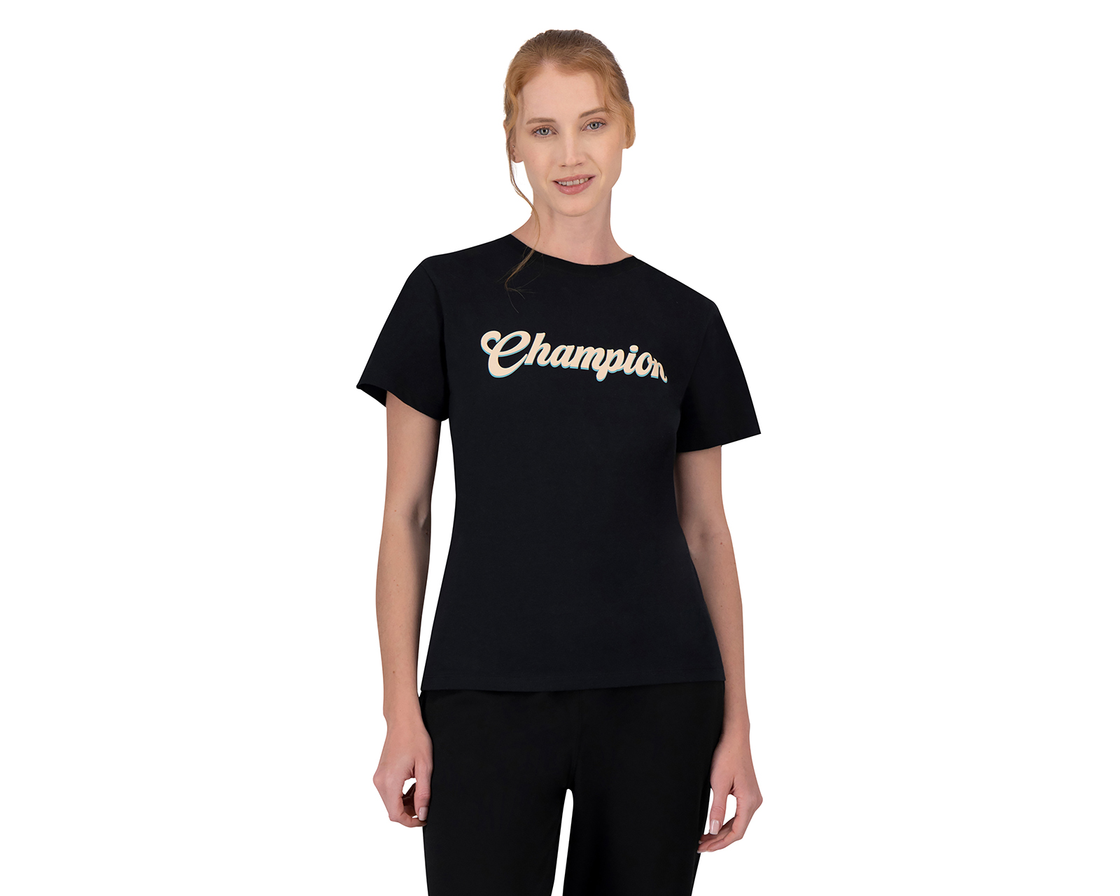 Playera Deportiva Champion Shadow Script para Mujer